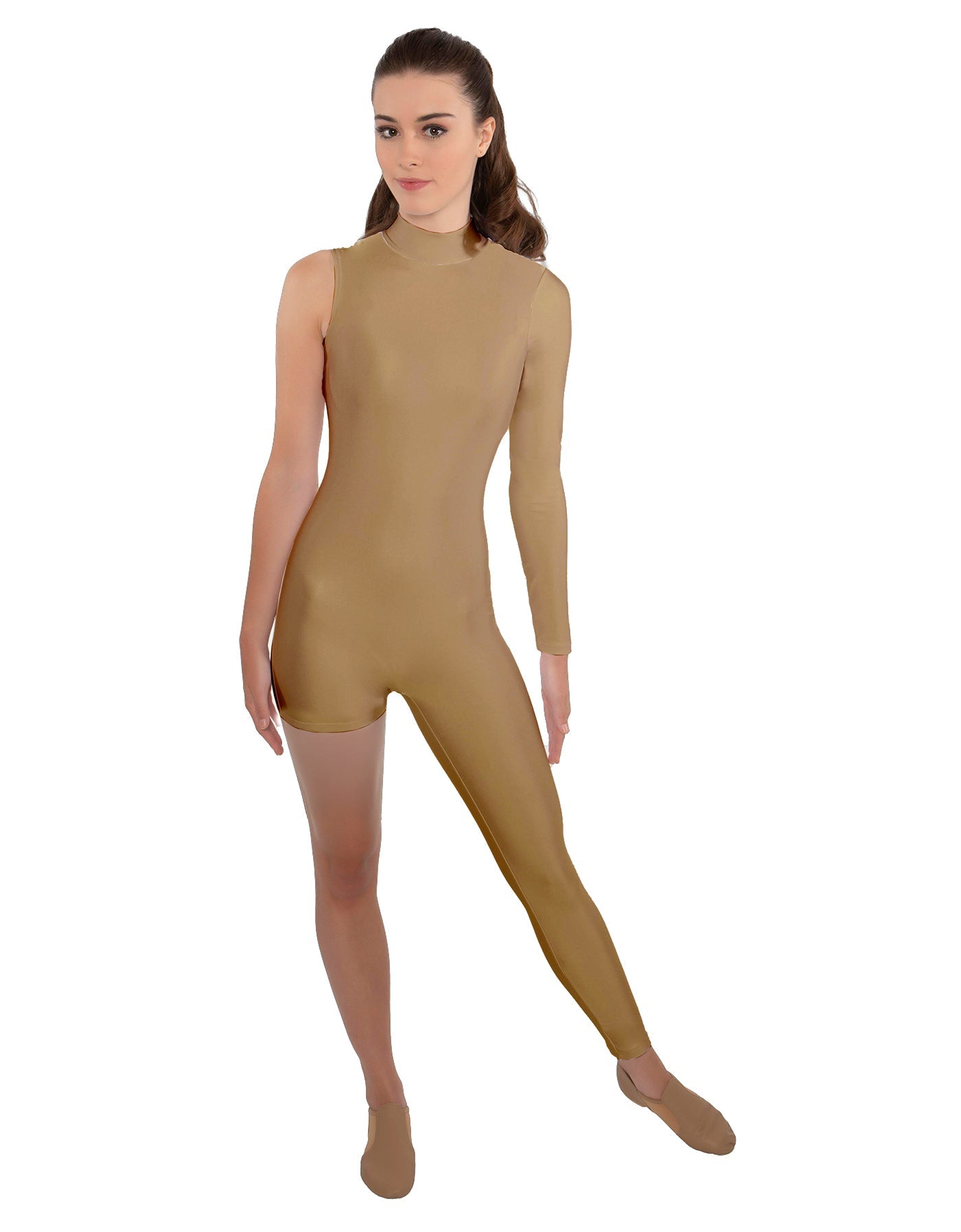 Solid Lycra Half and Half Tapered Leg Unitard