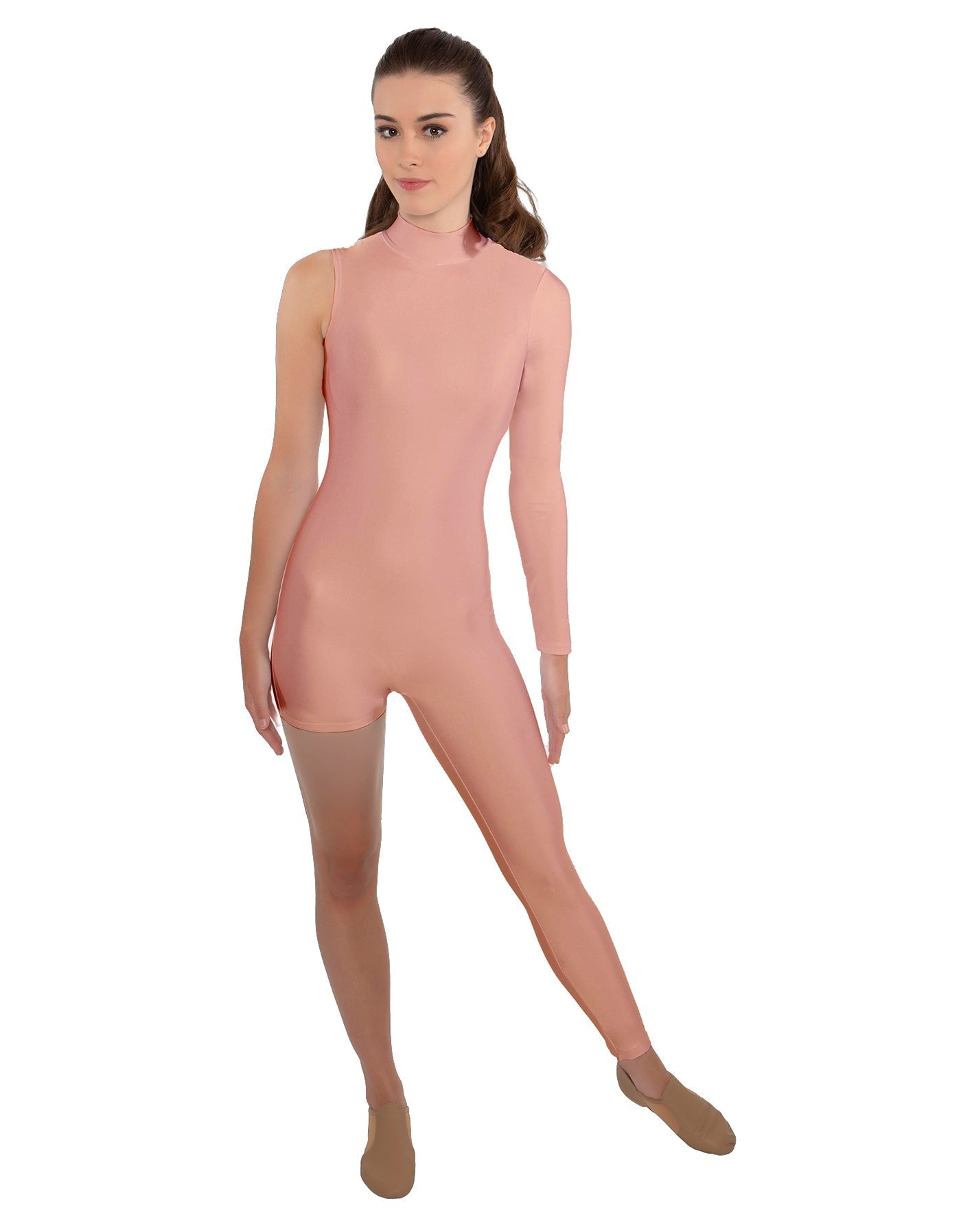 Solid Lycra Half and Half Tapered Leg Unitard