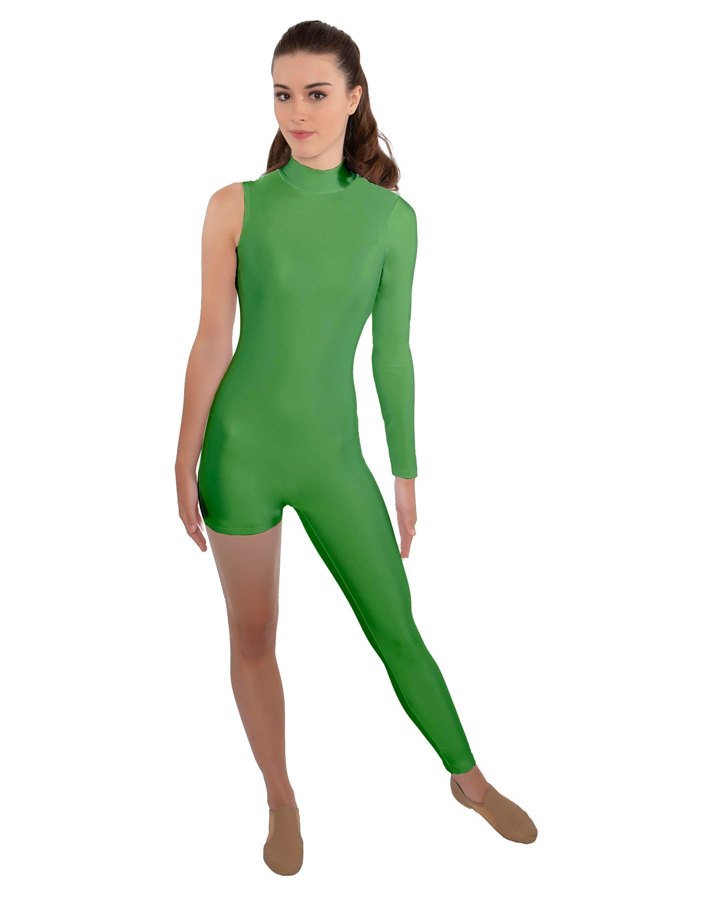 Solid Lycra Half and Half Tapered Leg Unitard