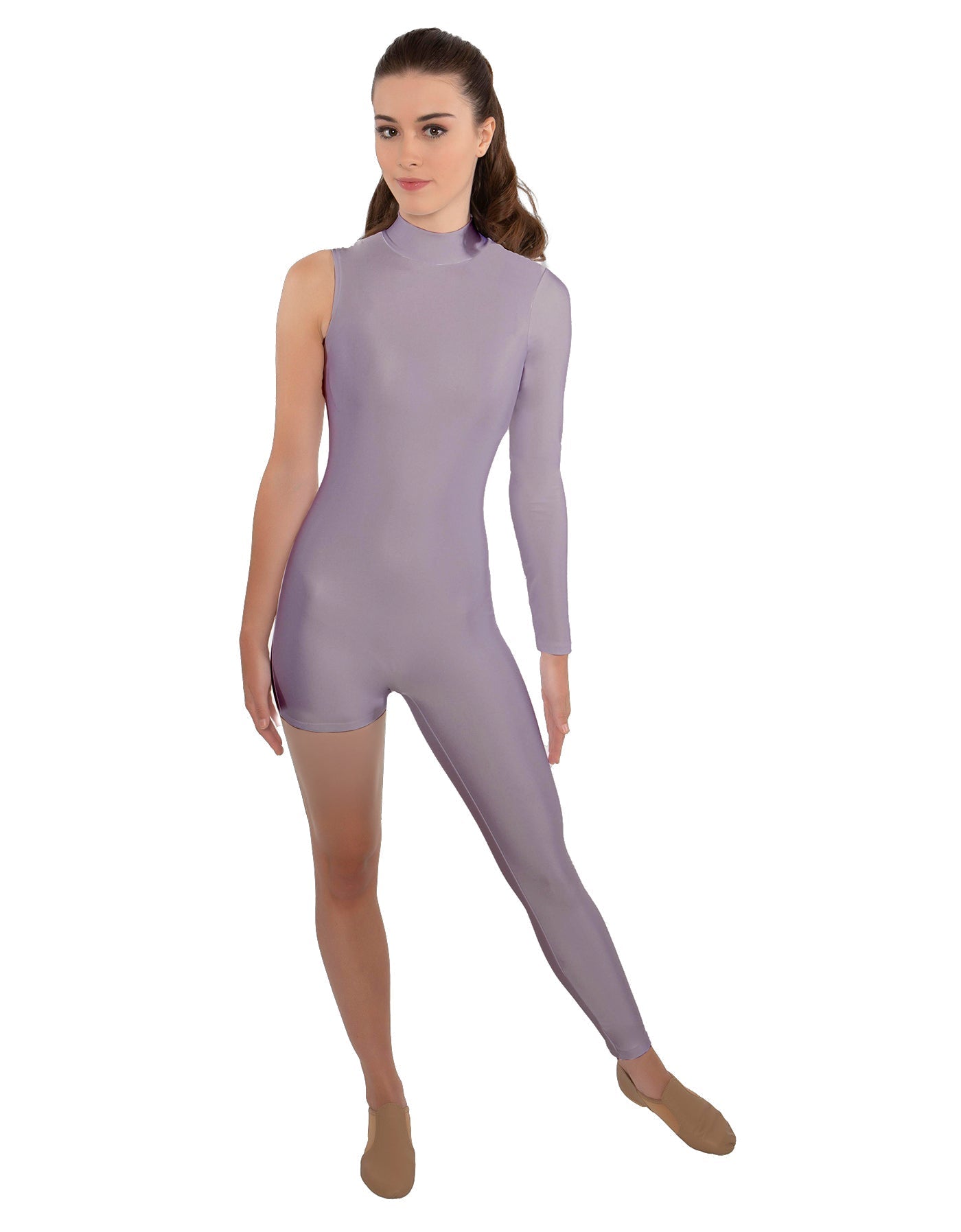 Solid Lycra Half and Half Tapered Leg Unitard