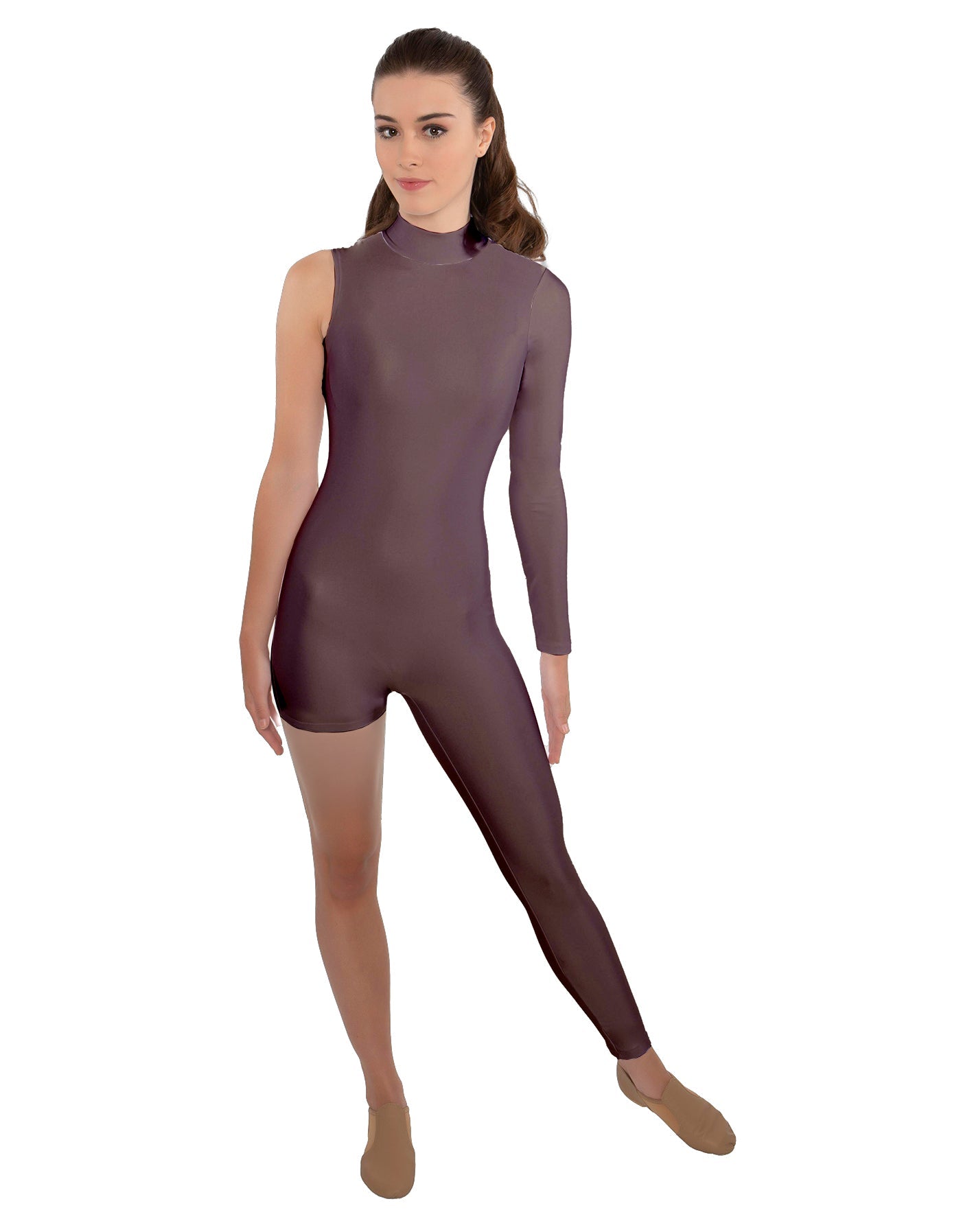 Solid Lycra Half and Half Tapered Leg Unitard