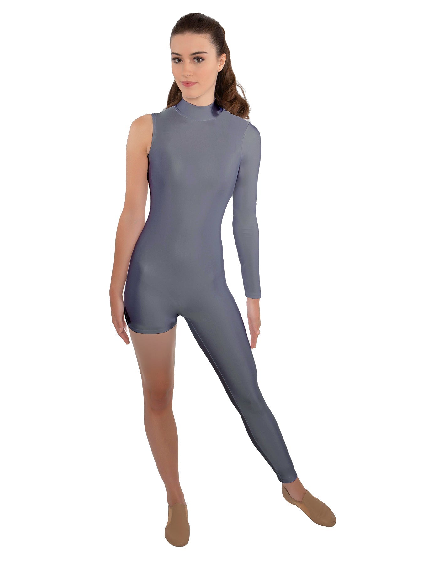 Solid Lycra Half and Half Tapered Leg Unitard