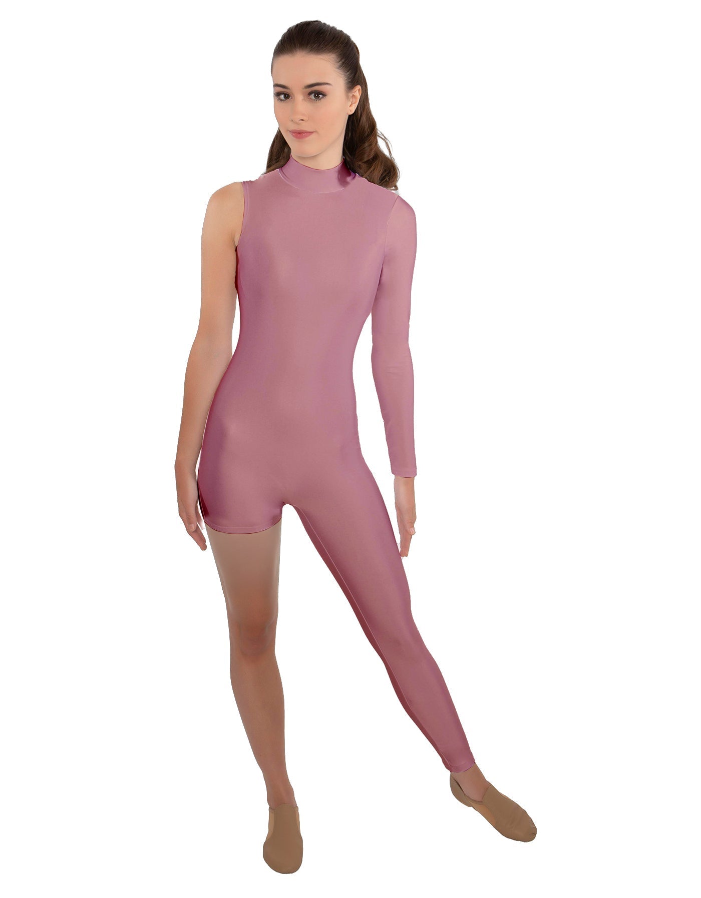 Solid Lycra Half and Half Tapered Leg Unitard