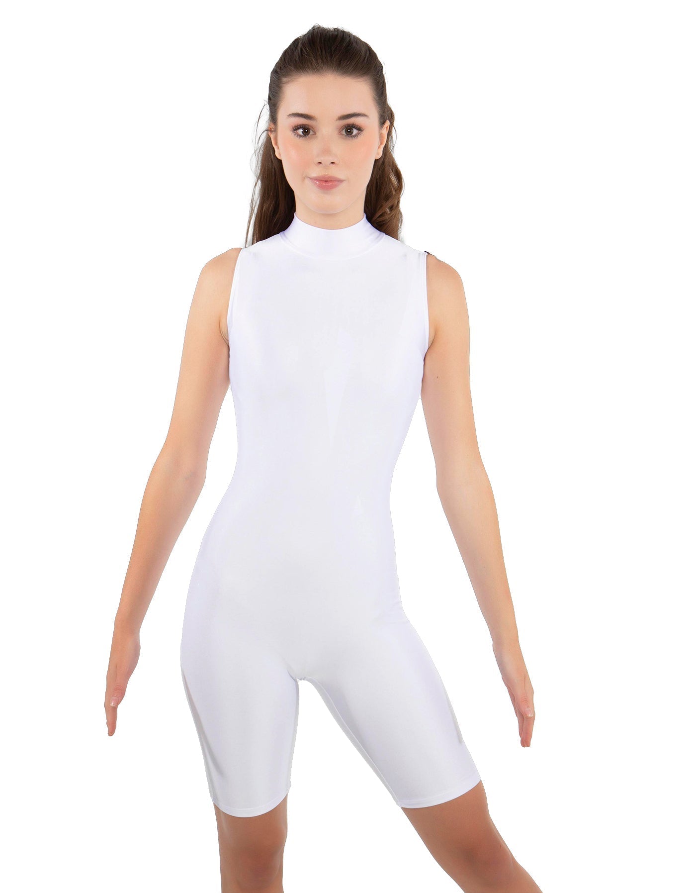 Solid Lycra Sleeveless Keyhole Bike Short Biketard