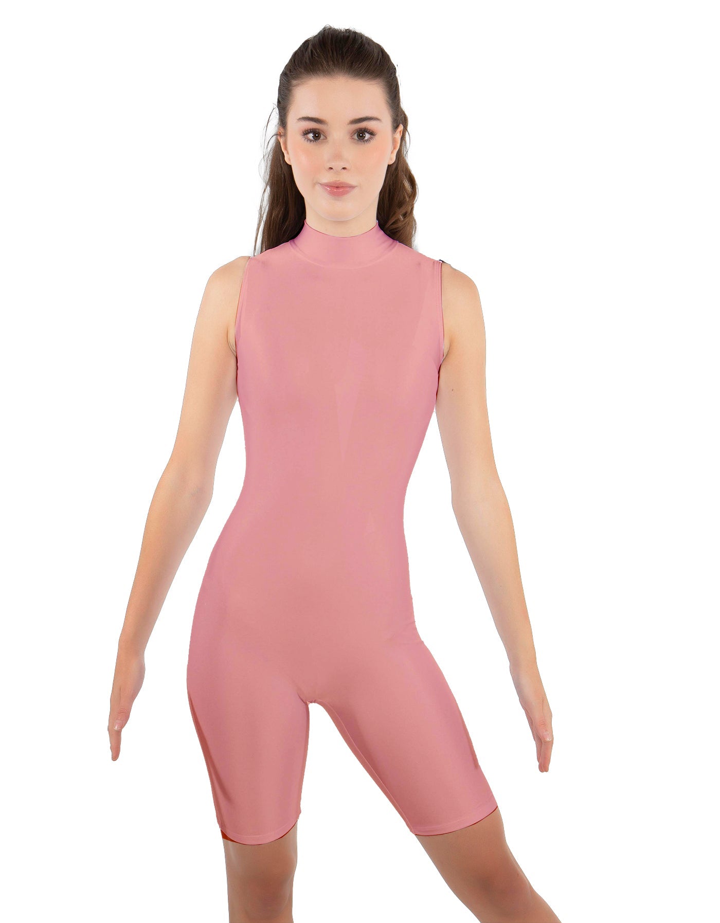 Solid Lycra Sleeveless Keyhole Bike Short Biketard