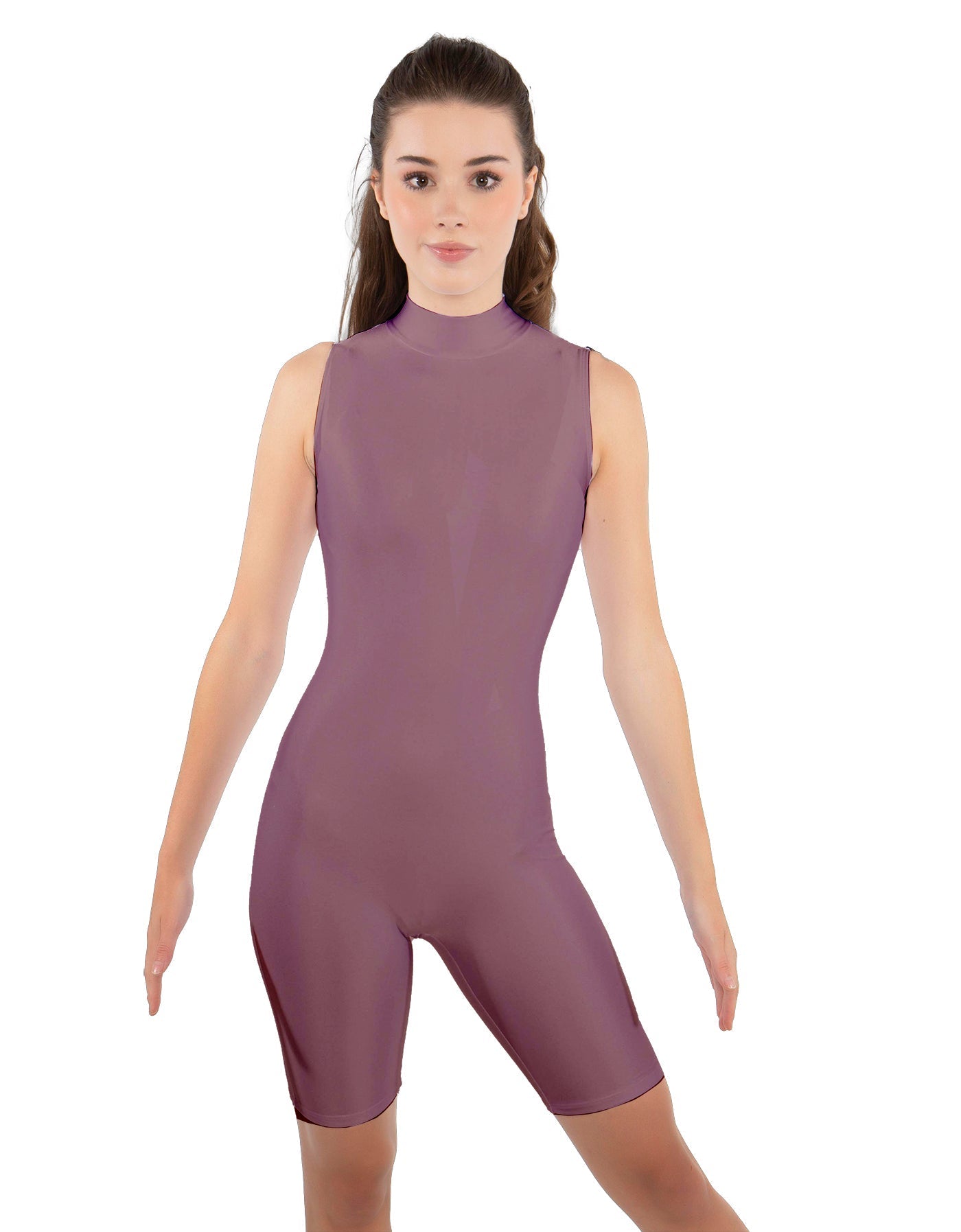 Solid Lycra Sleeveless Keyhole Bike Short Biketard