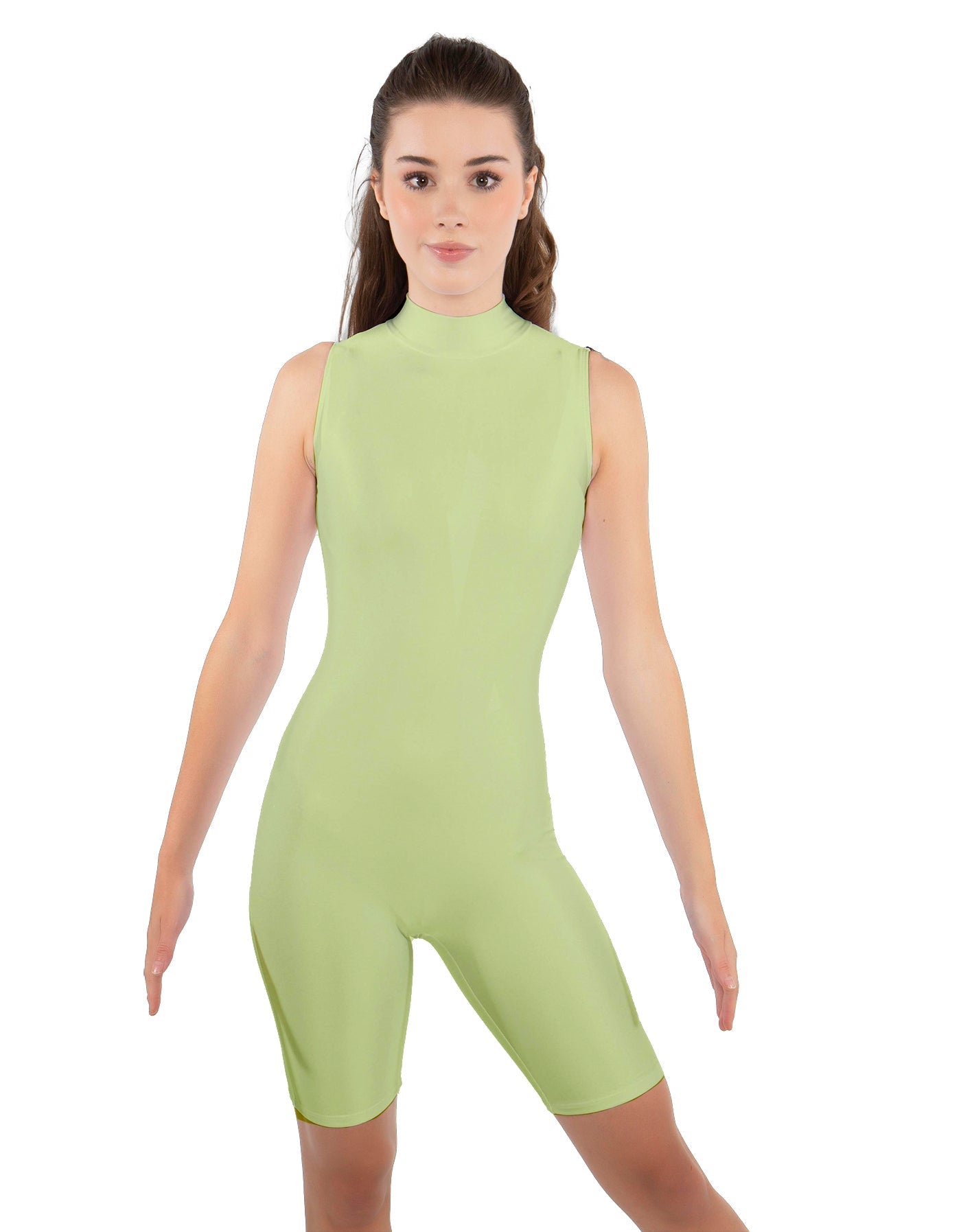 Solid Lycra Sleeveless Keyhole Bike Short Biketard