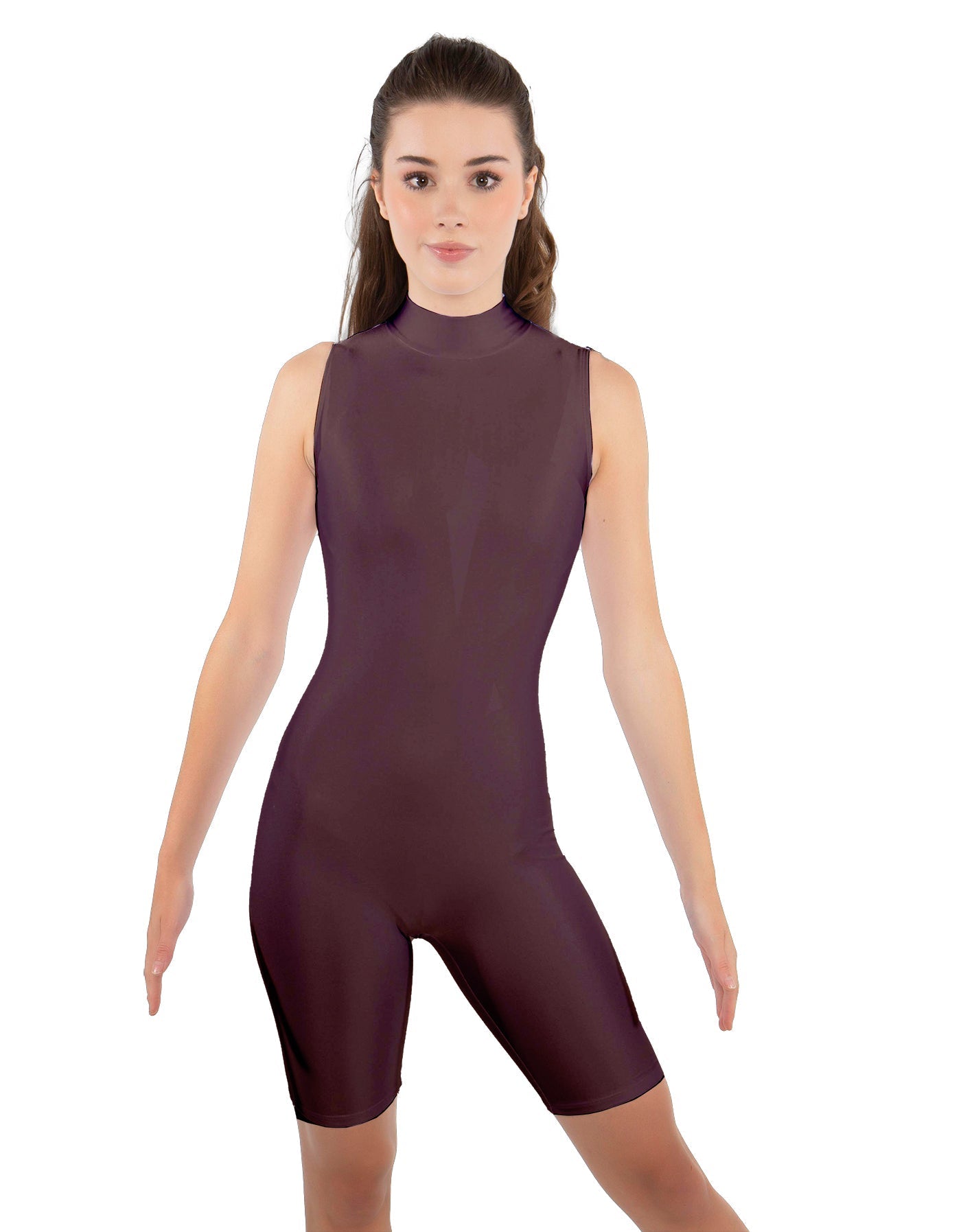 Solid Lycra Sleeveless Keyhole Bike Short Biketard