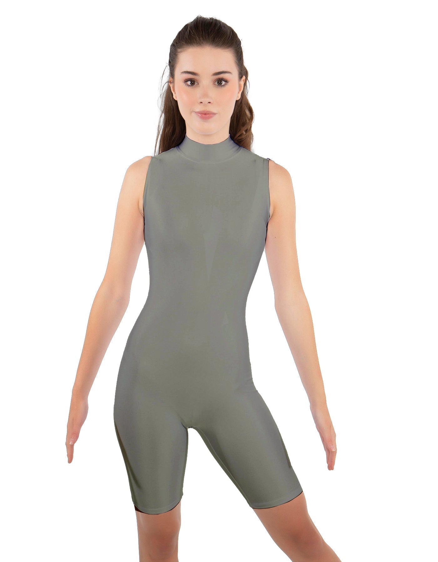 Solid Lycra Sleeveless Keyhole Bike Short Biketard
