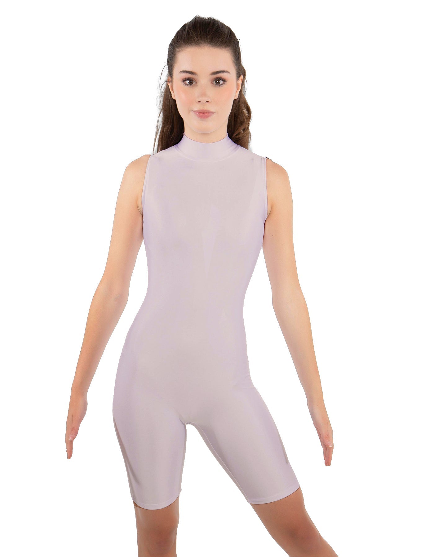 Solid Lycra Sleeveless Keyhole Bike Short Biketard