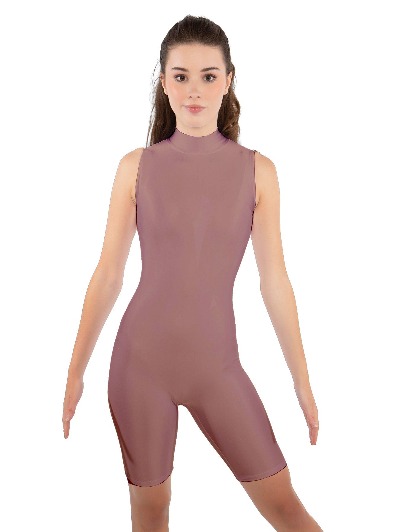 Solid Lycra Sleeveless Keyhole Bike Short Biketard