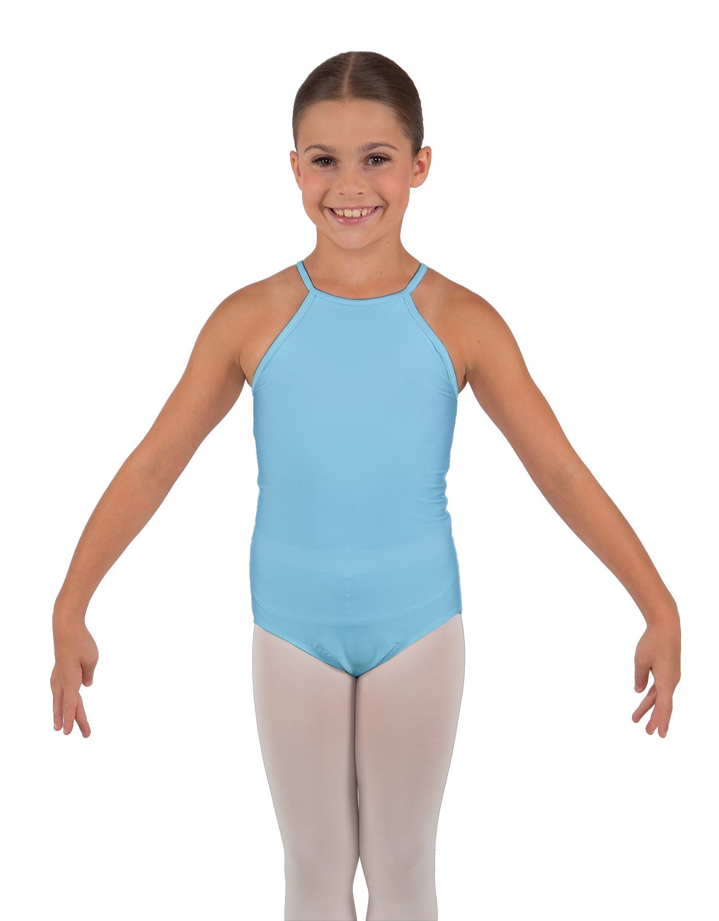 Solid Lycra Halter Binding Leotard