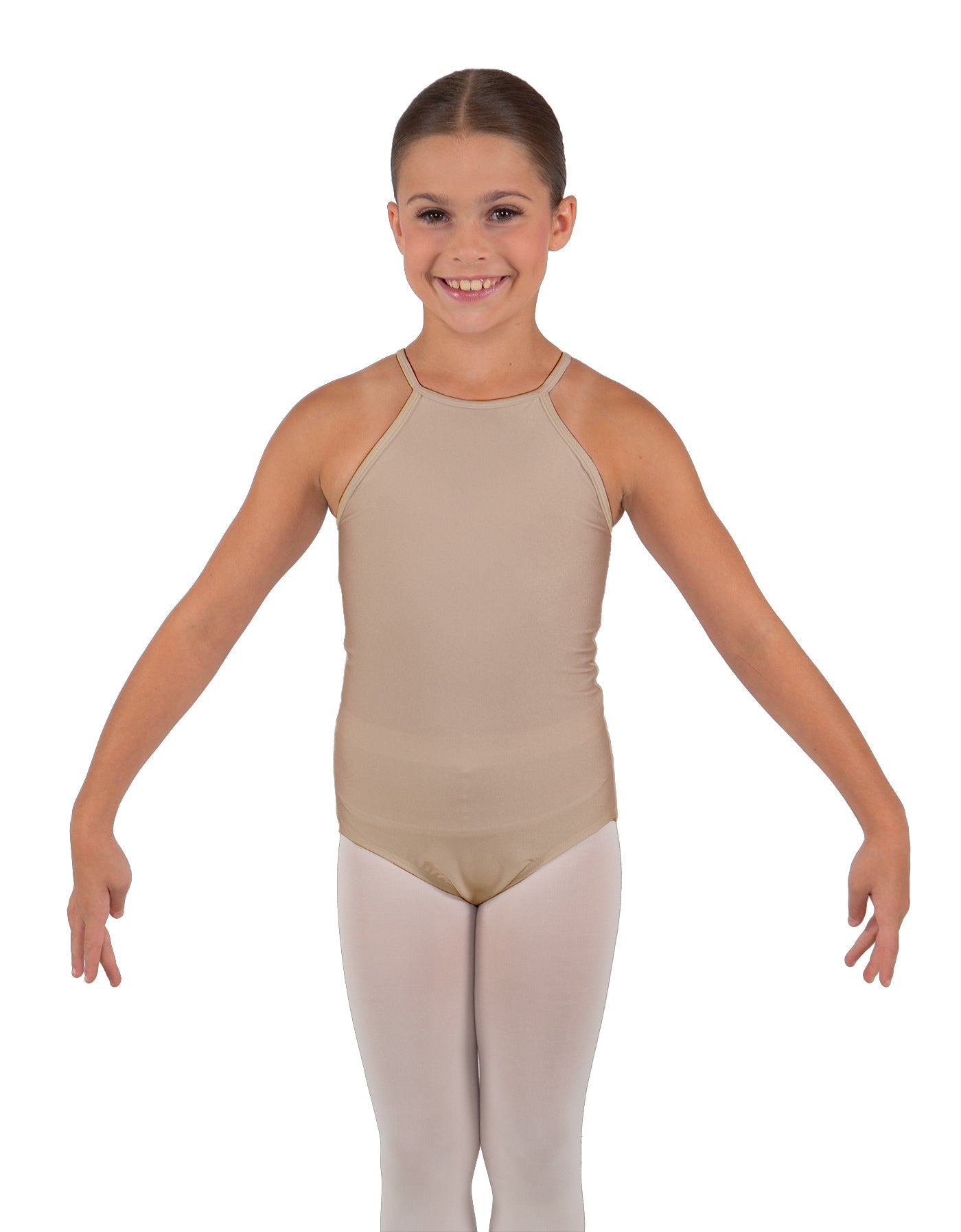 Solid Lycra Halter Binding Leotard