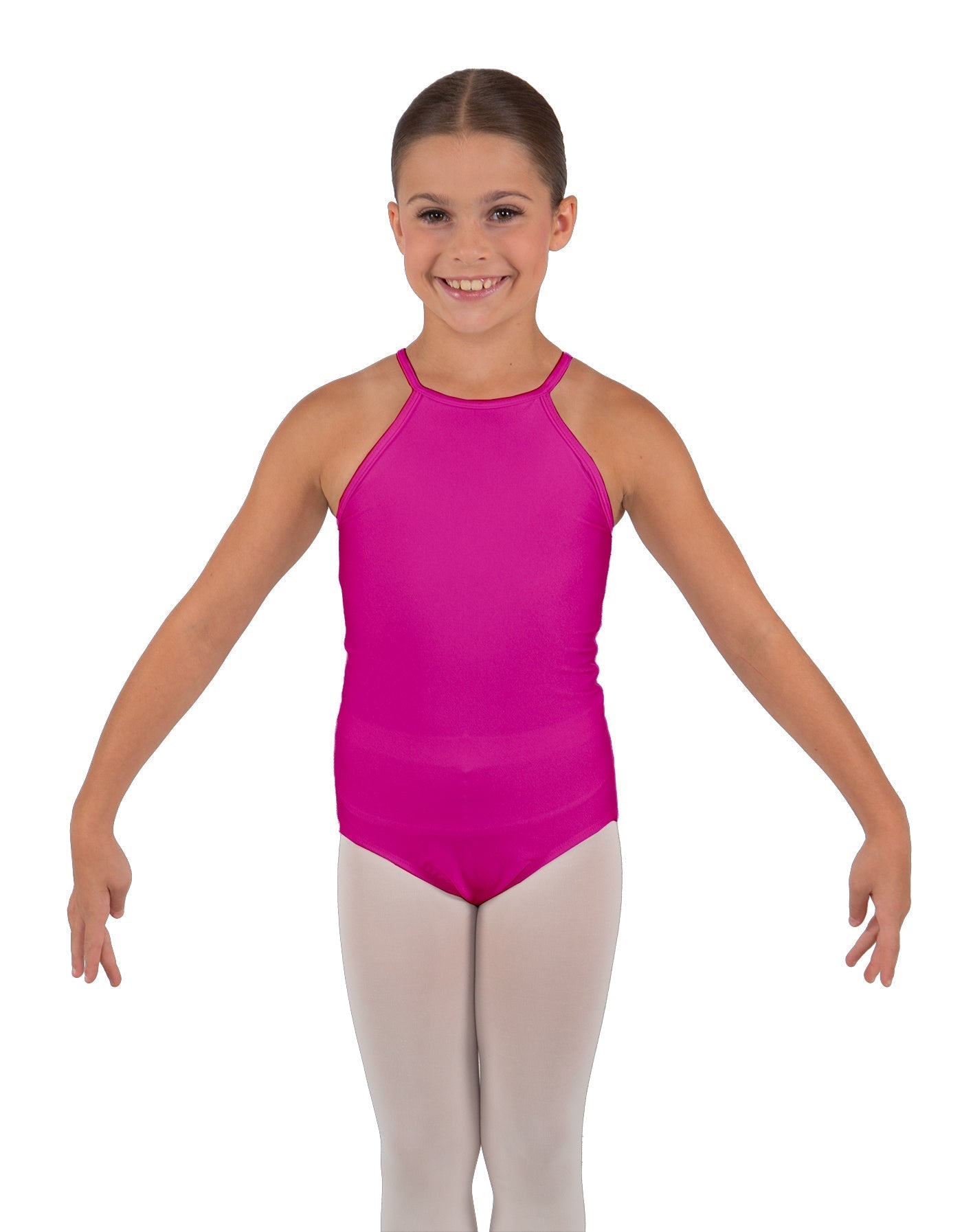 Solid Lycra Halter Binding Leotard