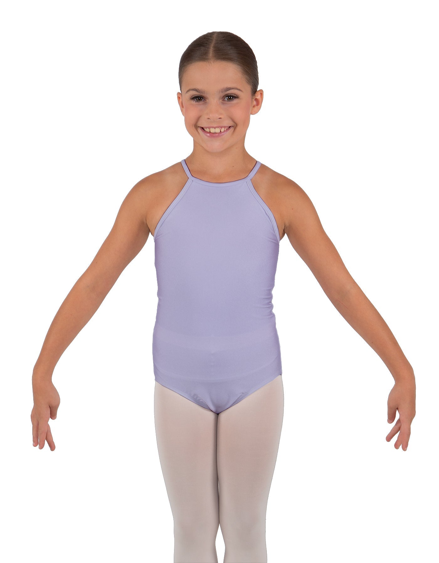 Solid Lycra Halter Binding Leotard