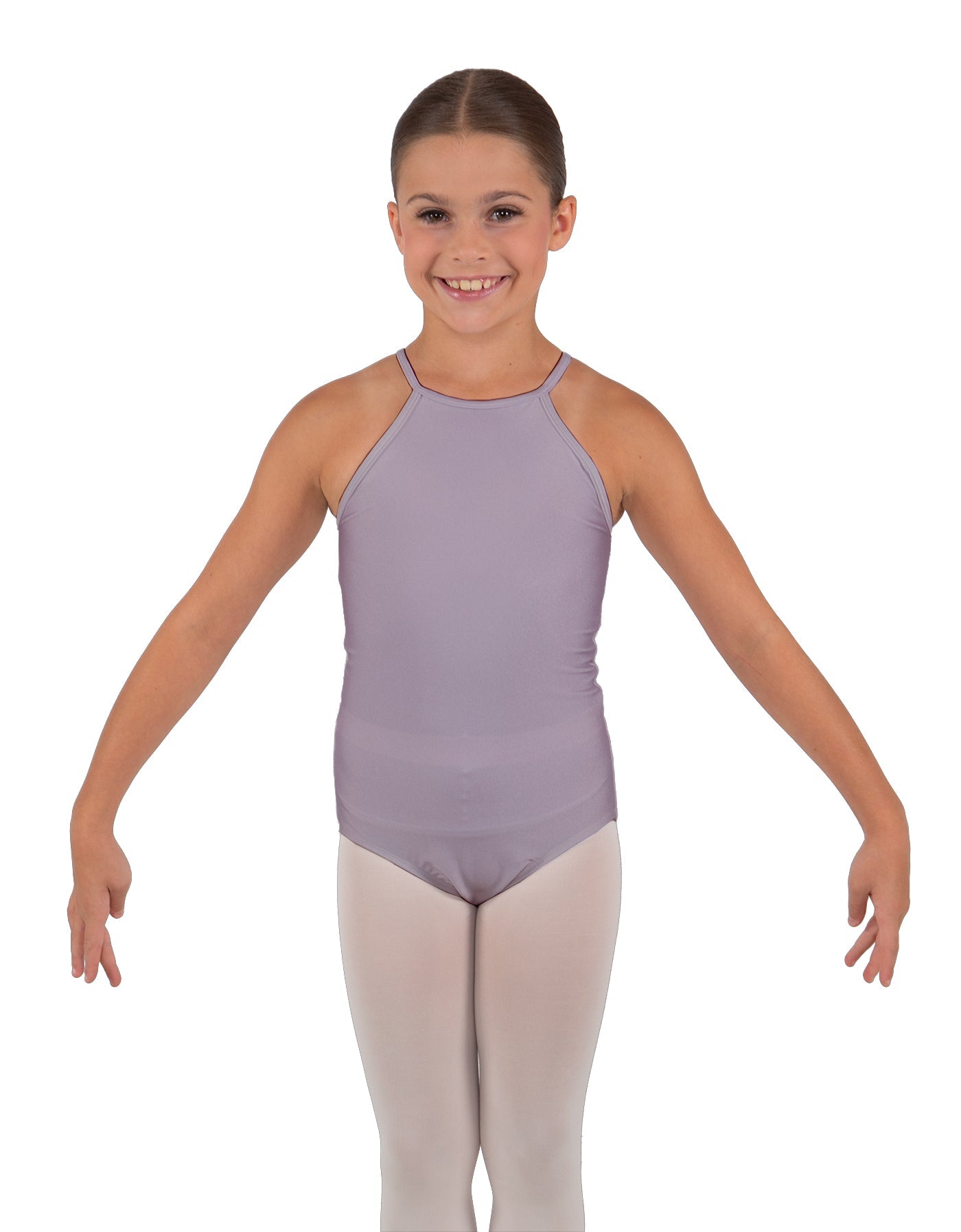 Solid Lycra Halter Binding Leotard