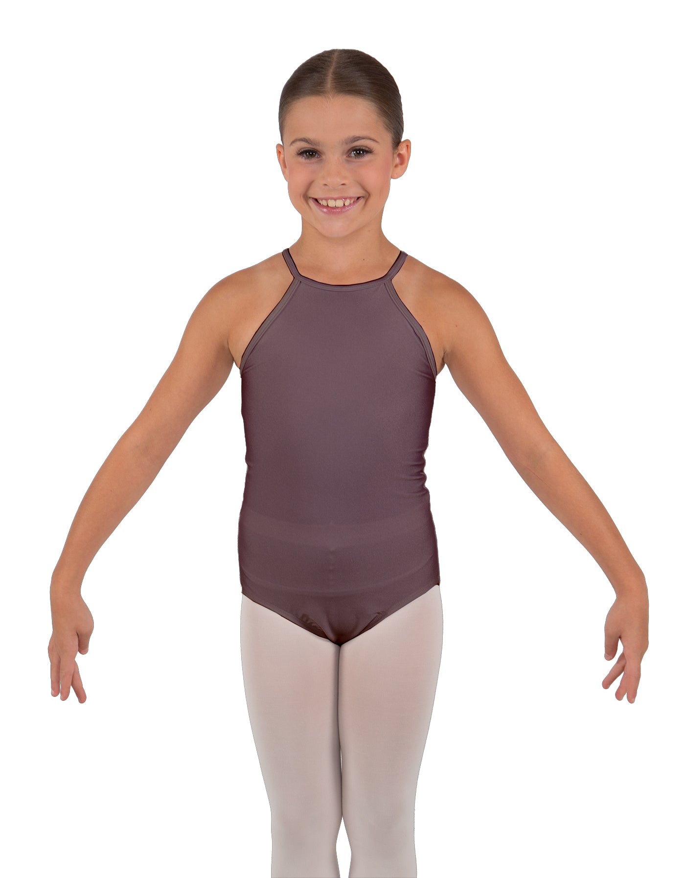 Solid Lycra Halter Binding Leotard