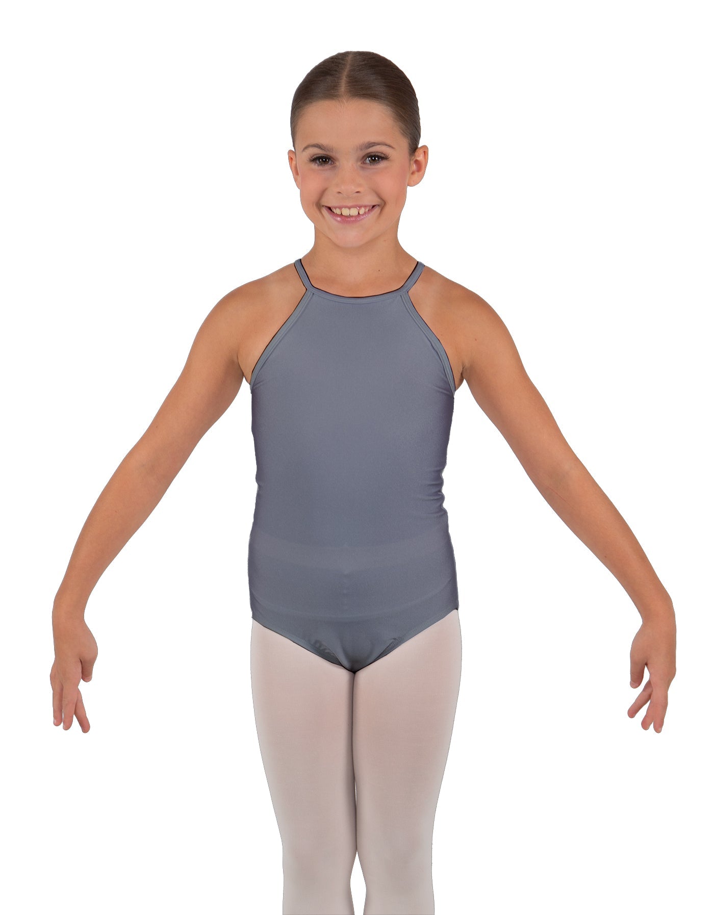 Solid Lycra Halter Binding Leotard