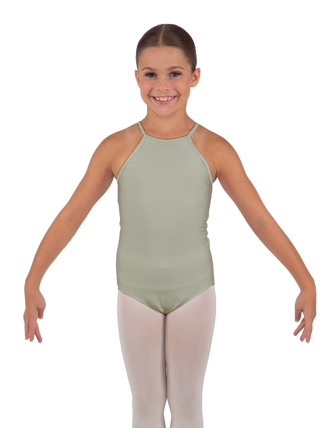 Solid Lycra Halter Binding Leotard