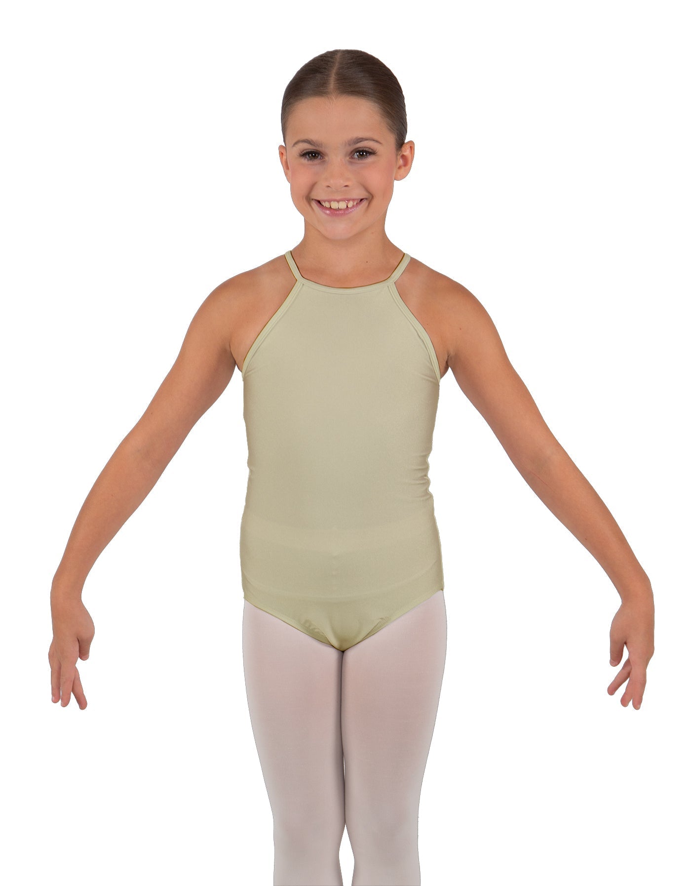Solid Lycra Halter Binding Leotard