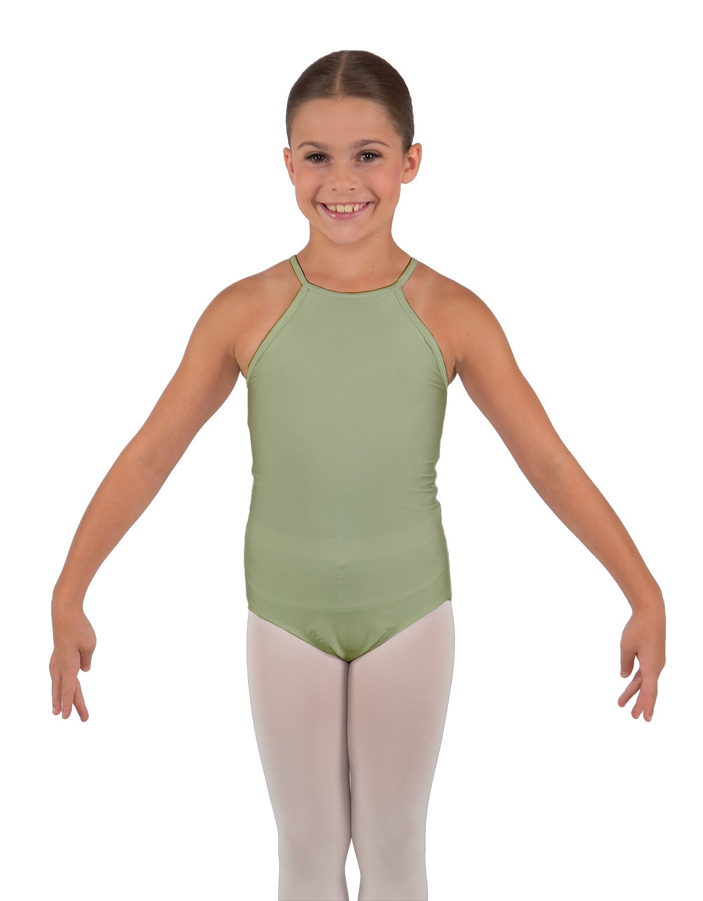 Solid Lycra Halter Binding Leotard