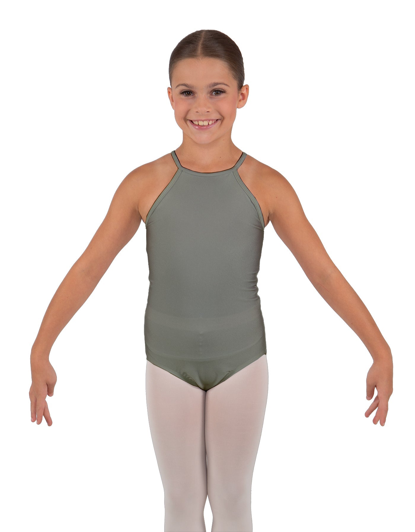 Solid Lycra Halter Binding Leotard