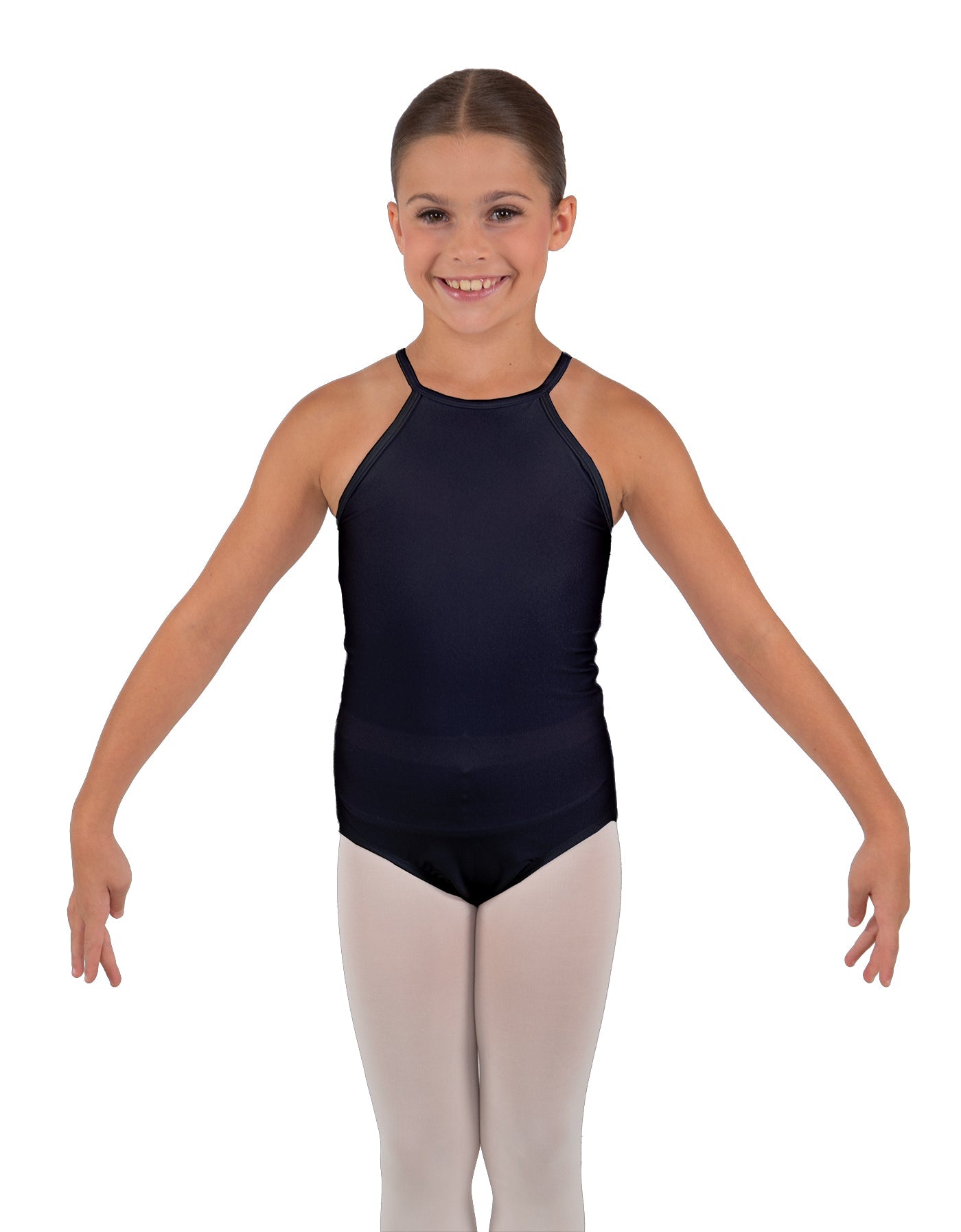Solid Lycra Halter Binding Leotard