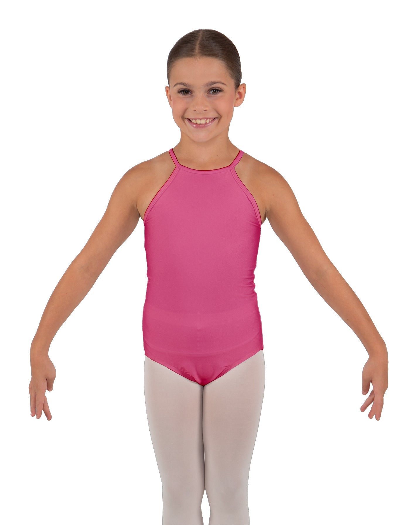 Solid Lycra Halter Binding Leotard