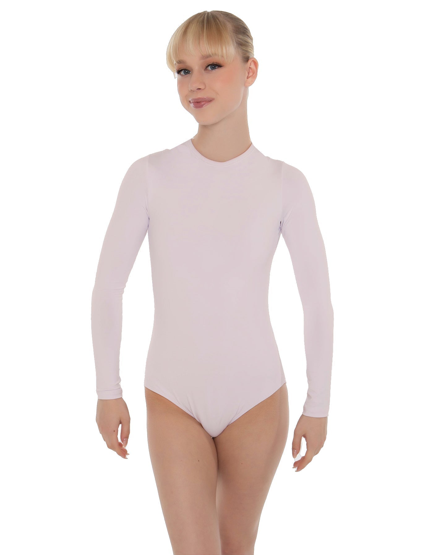 Solid Lycra LS Keyhole Leotard