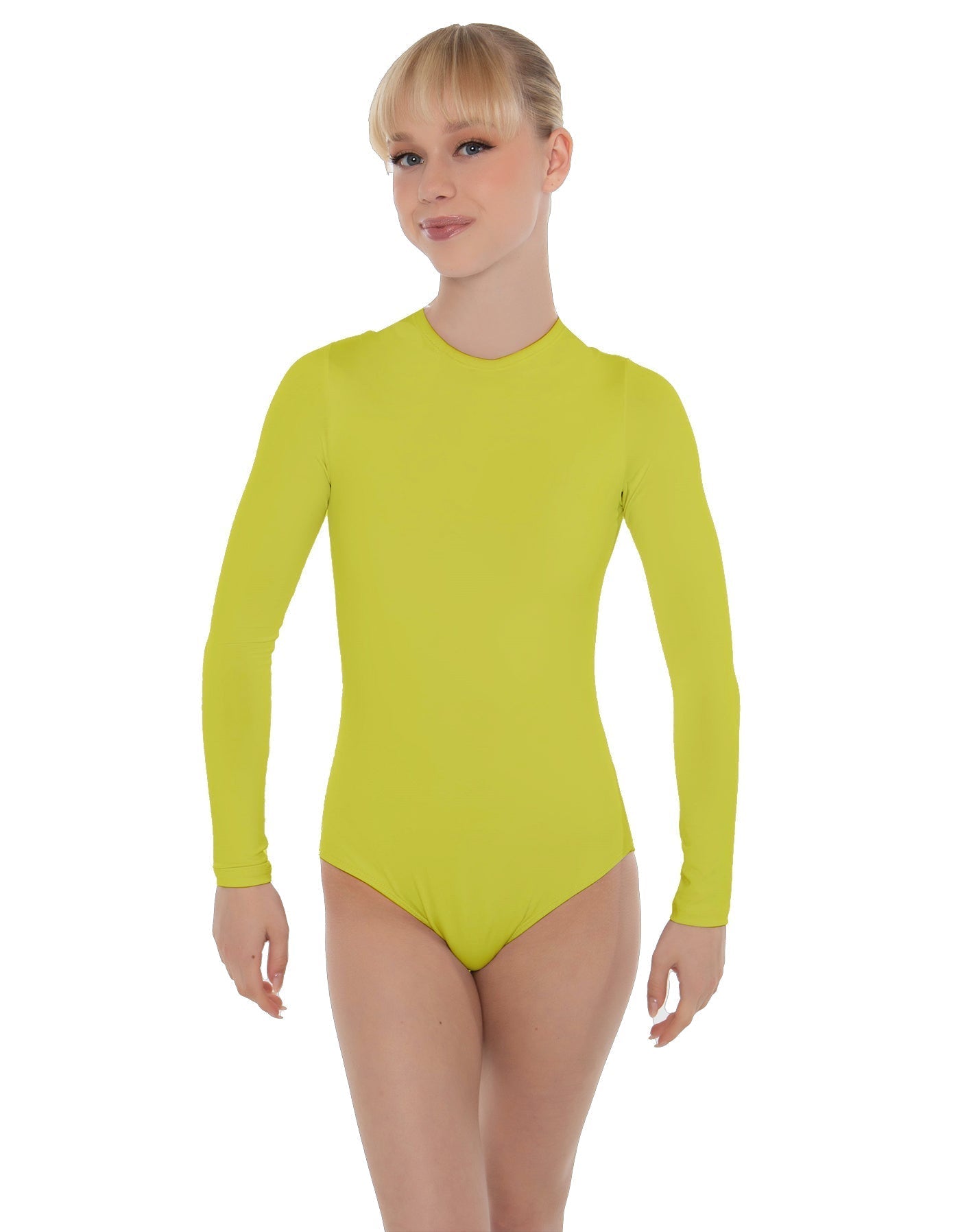 Solid Lycra LS Keyhole Leotard