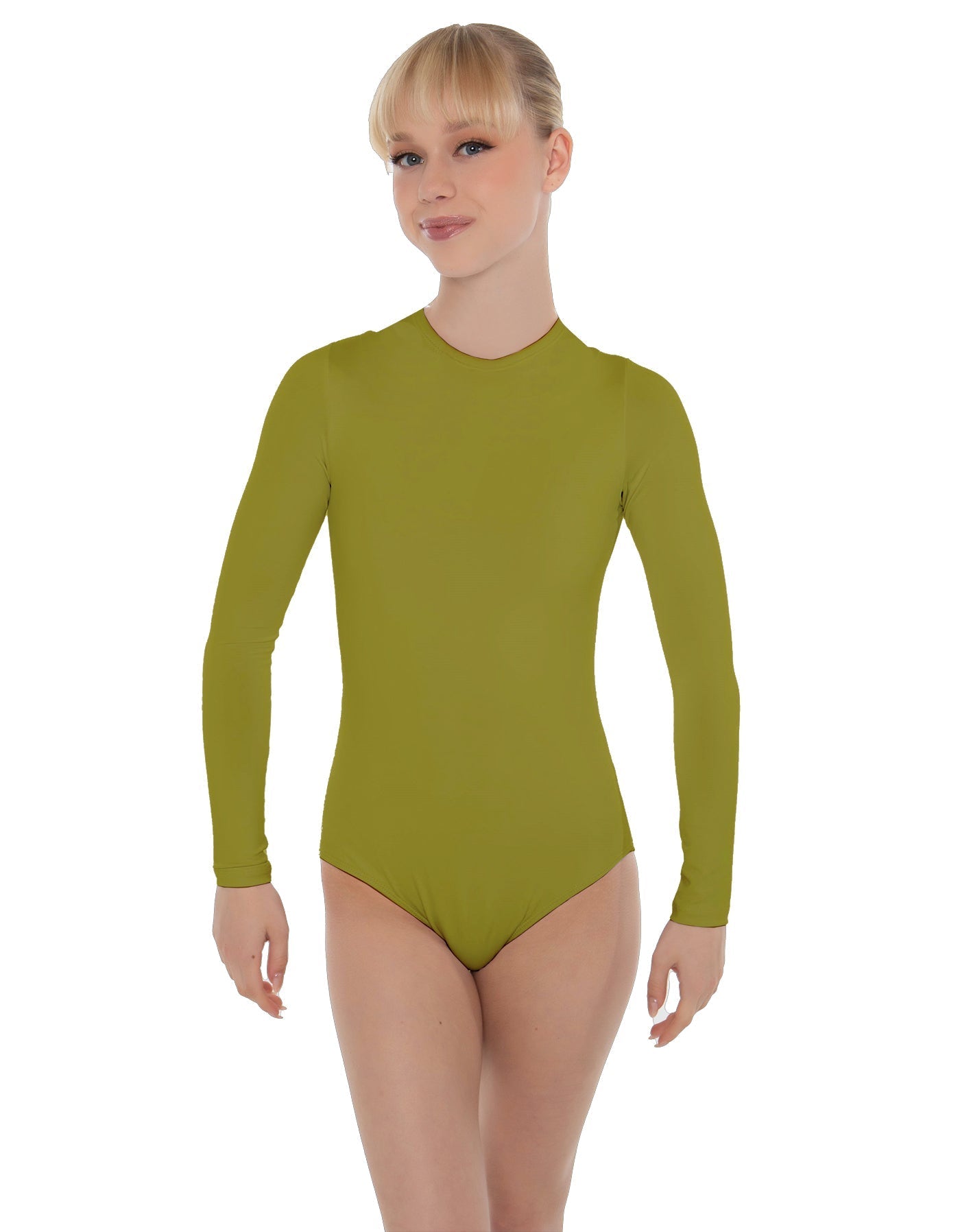 Solid Lycra LS Keyhole Leotard