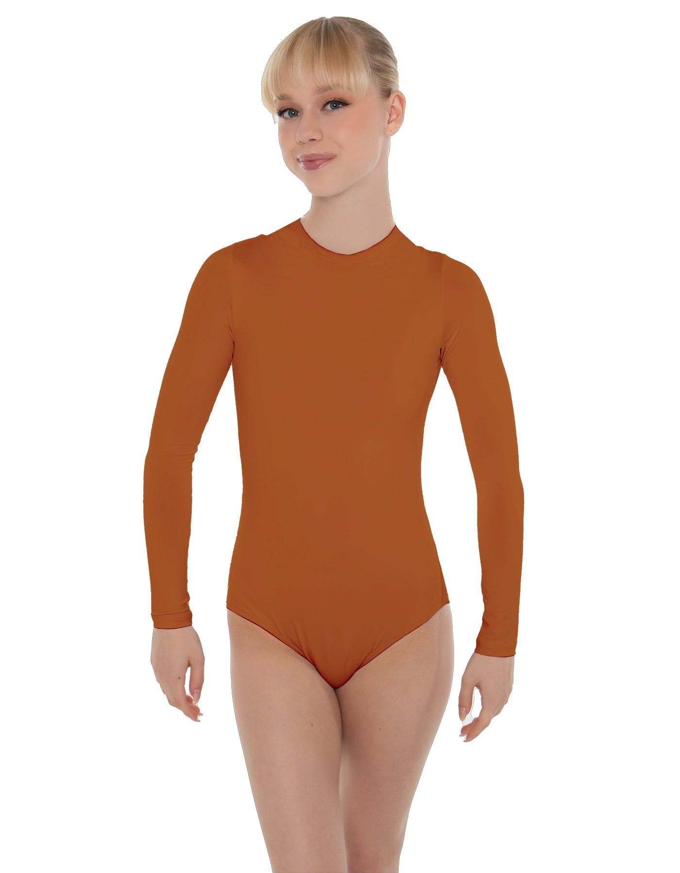 Solid Lycra LS Keyhole Leotard