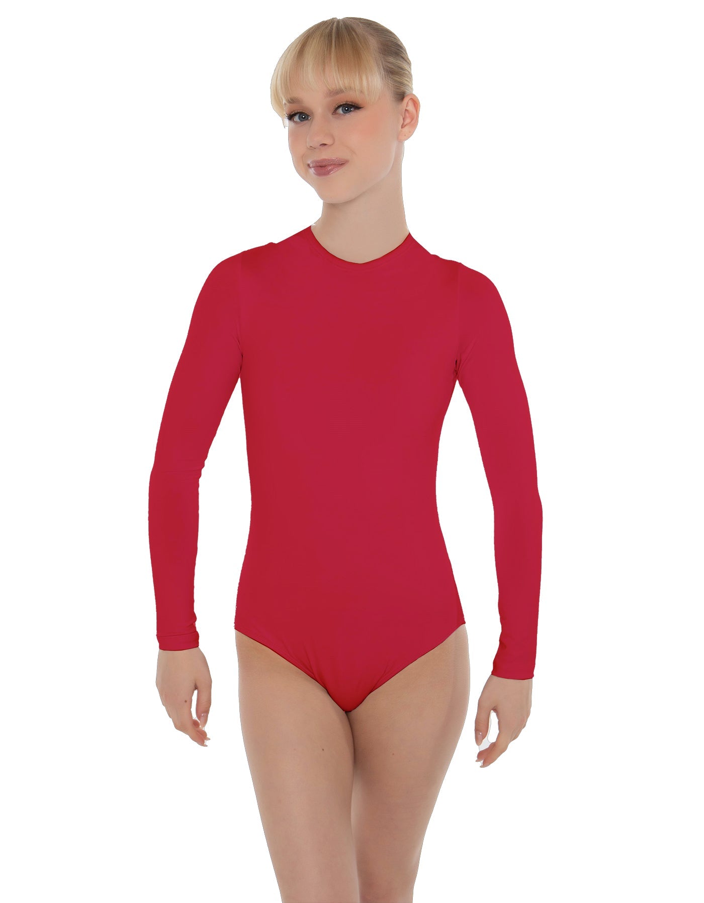 Solid Lycra LS Keyhole Leotard