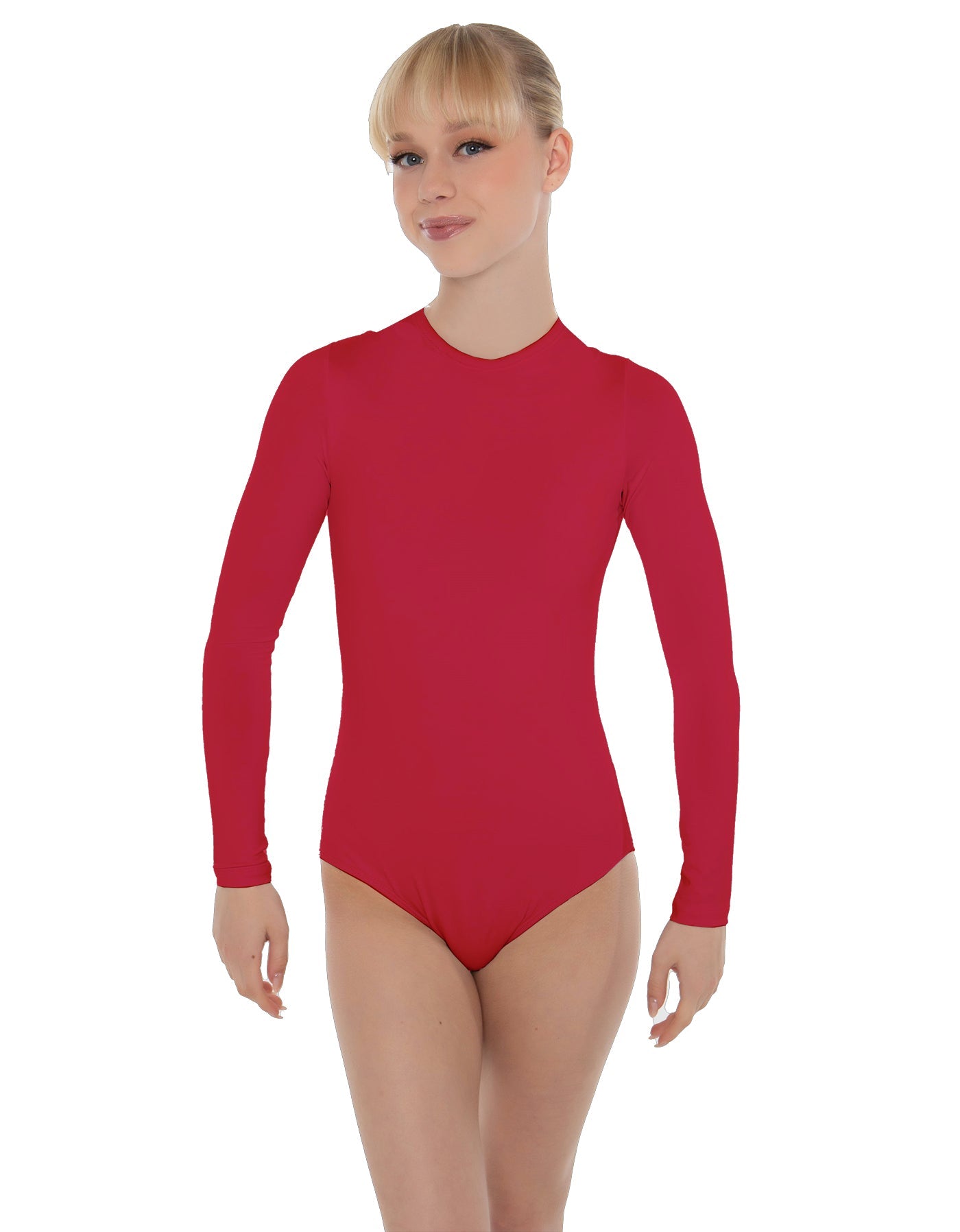 Solid Lycra LS Keyhole Leotard