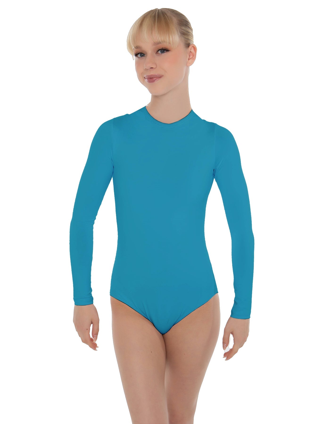 Solid Lycra LS Keyhole Leotard