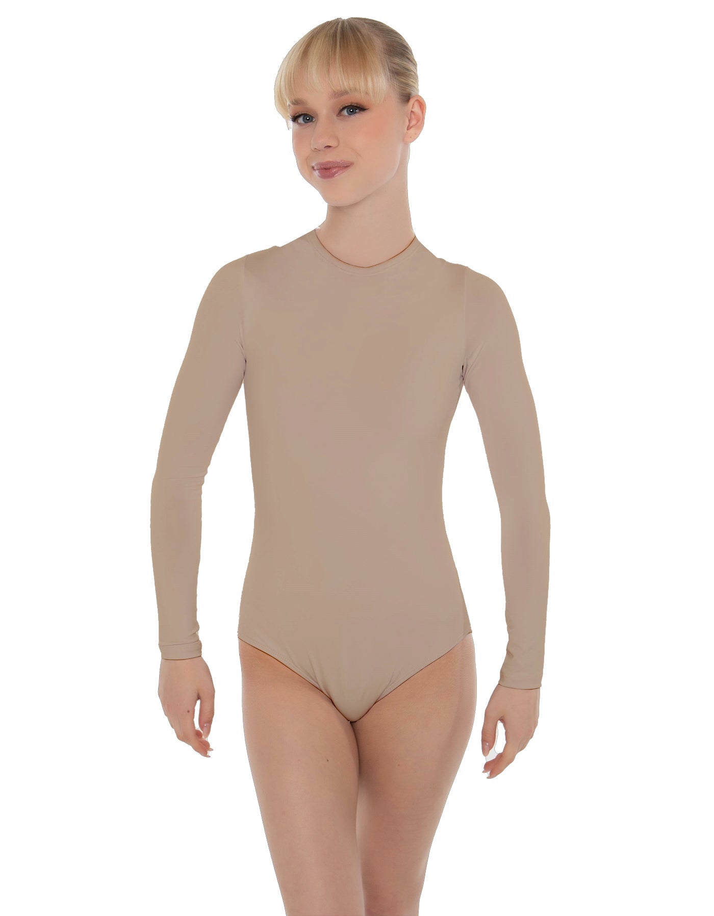 Solid Lycra LS Keyhole Leotard