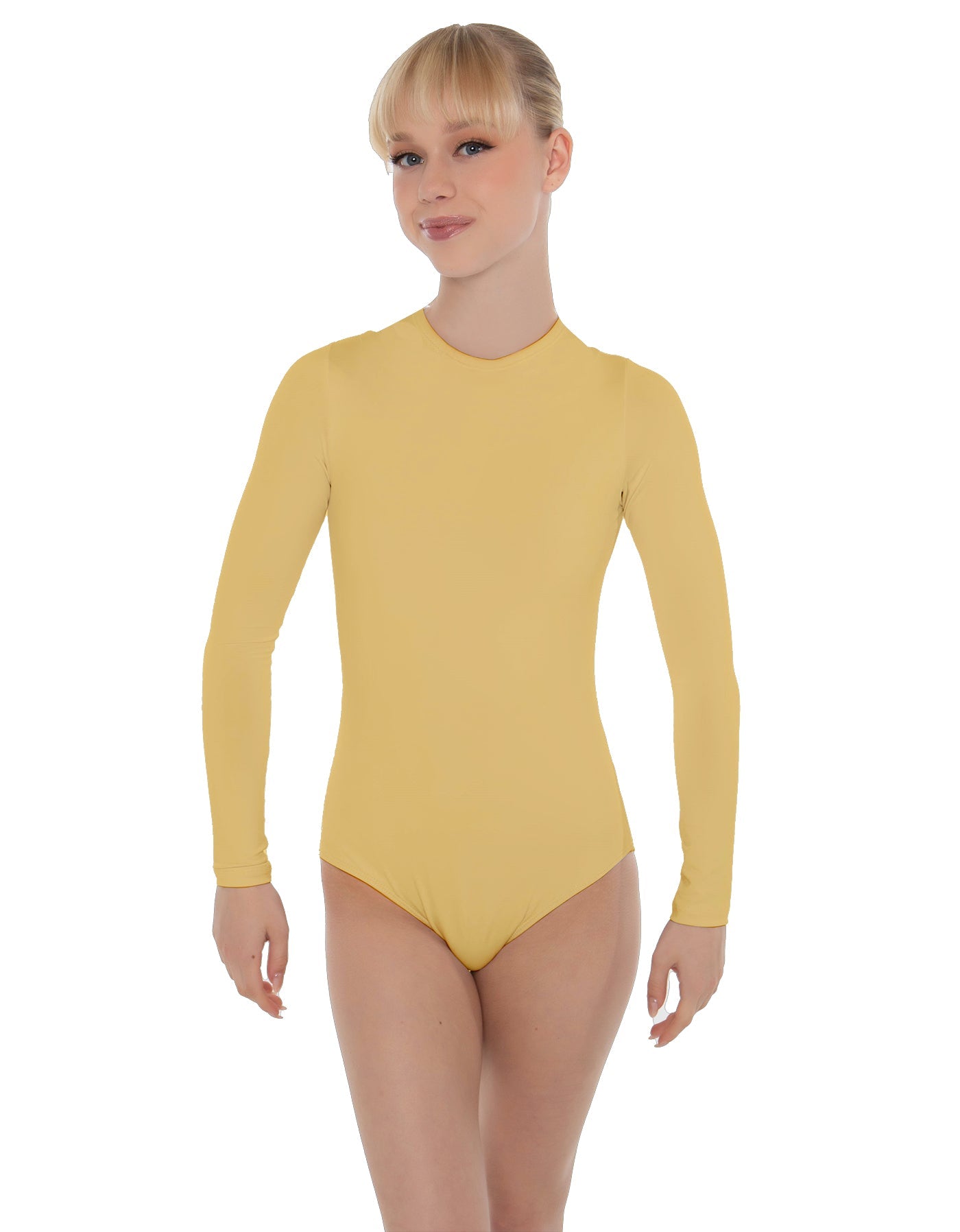 Solid Lycra LS Keyhole Leotard