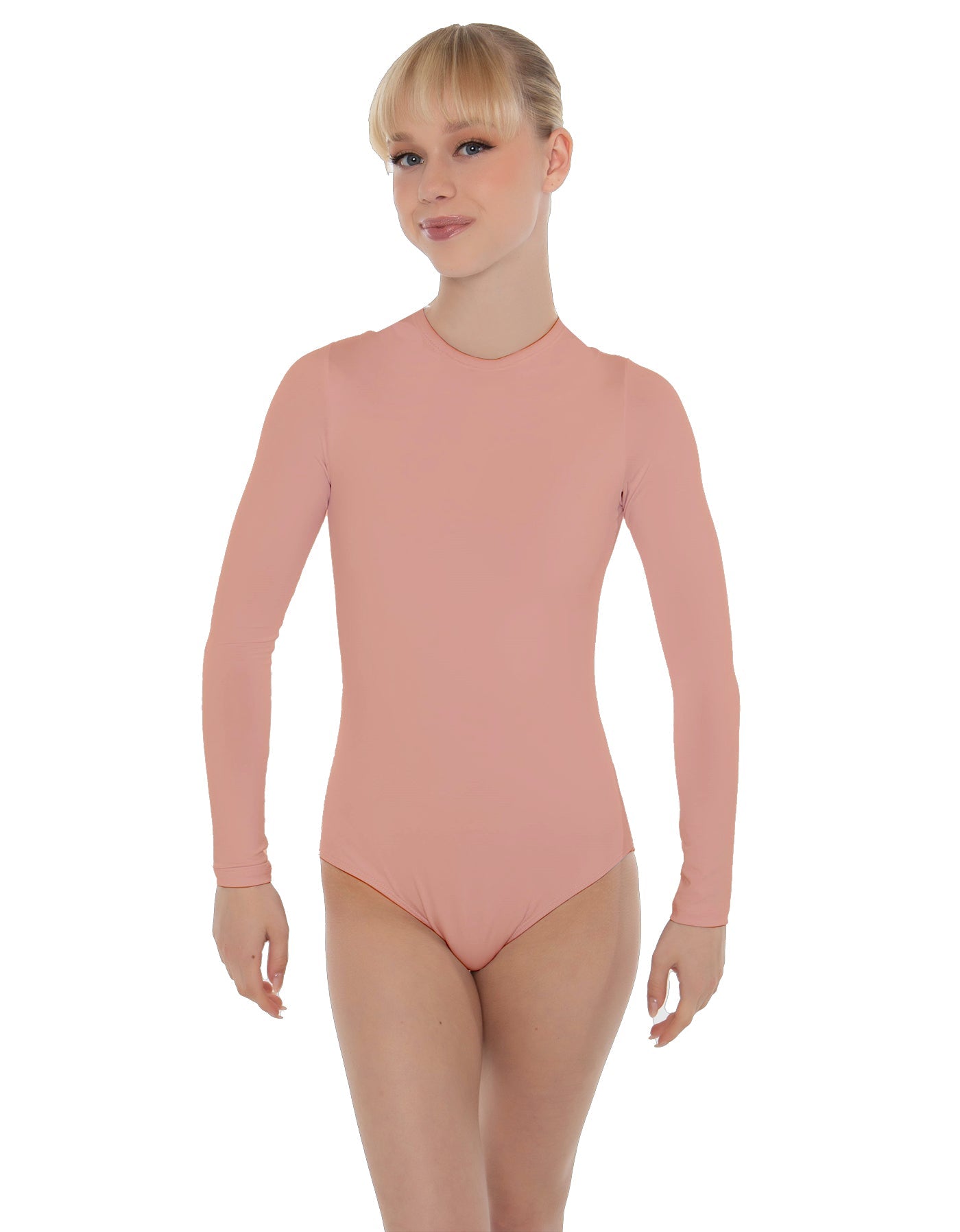 Solid Lycra LS Keyhole Leotard