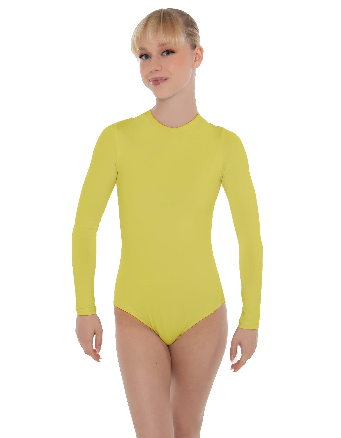 Solid Lycra LS Keyhole Leotard
