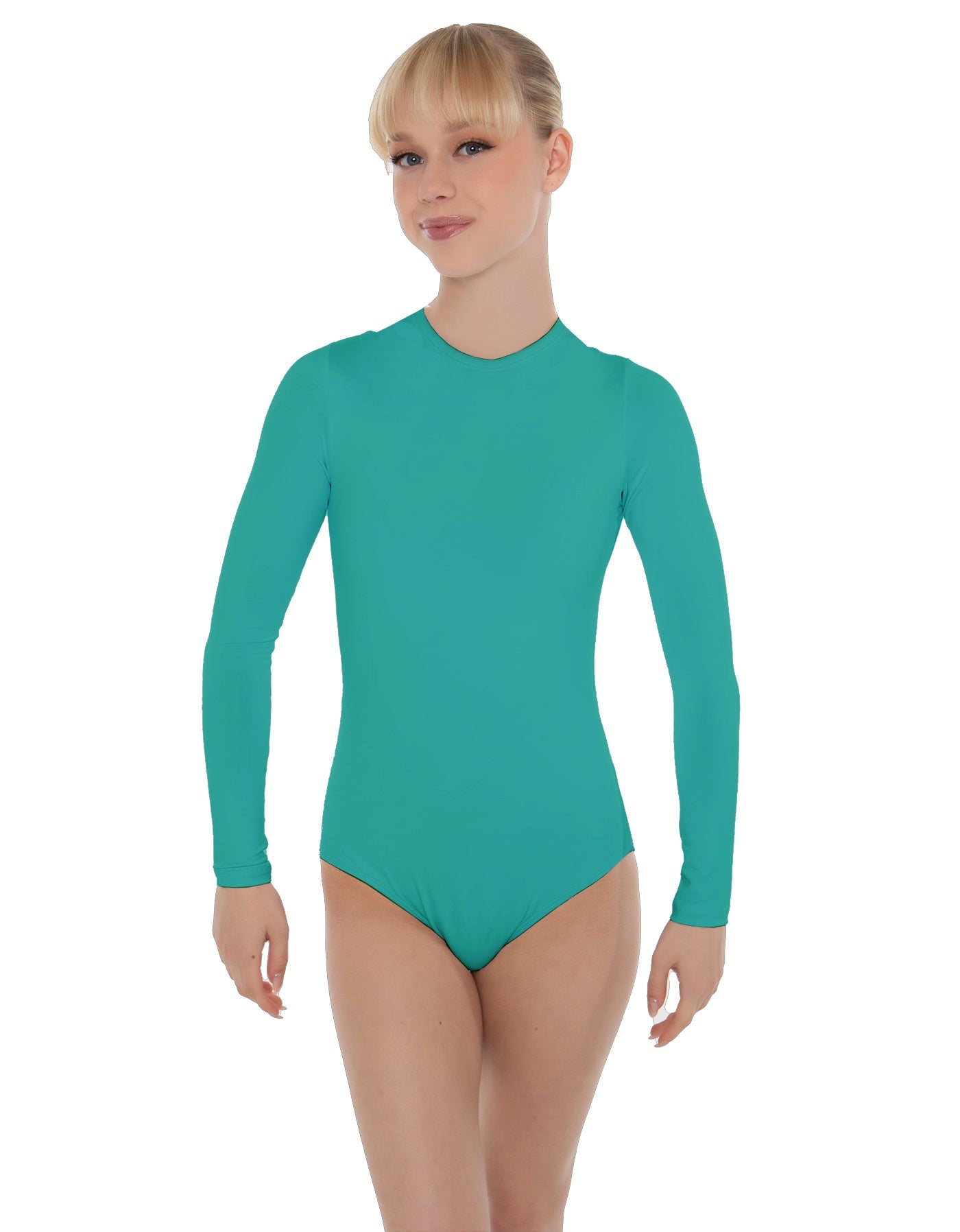 Solid Lycra LS Keyhole Leotard