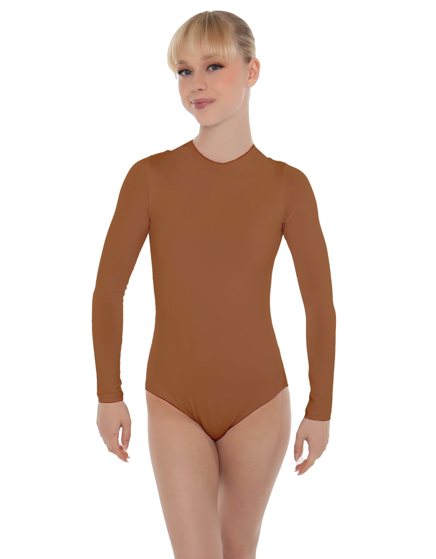 Solid Lycra LS Keyhole Leotard
