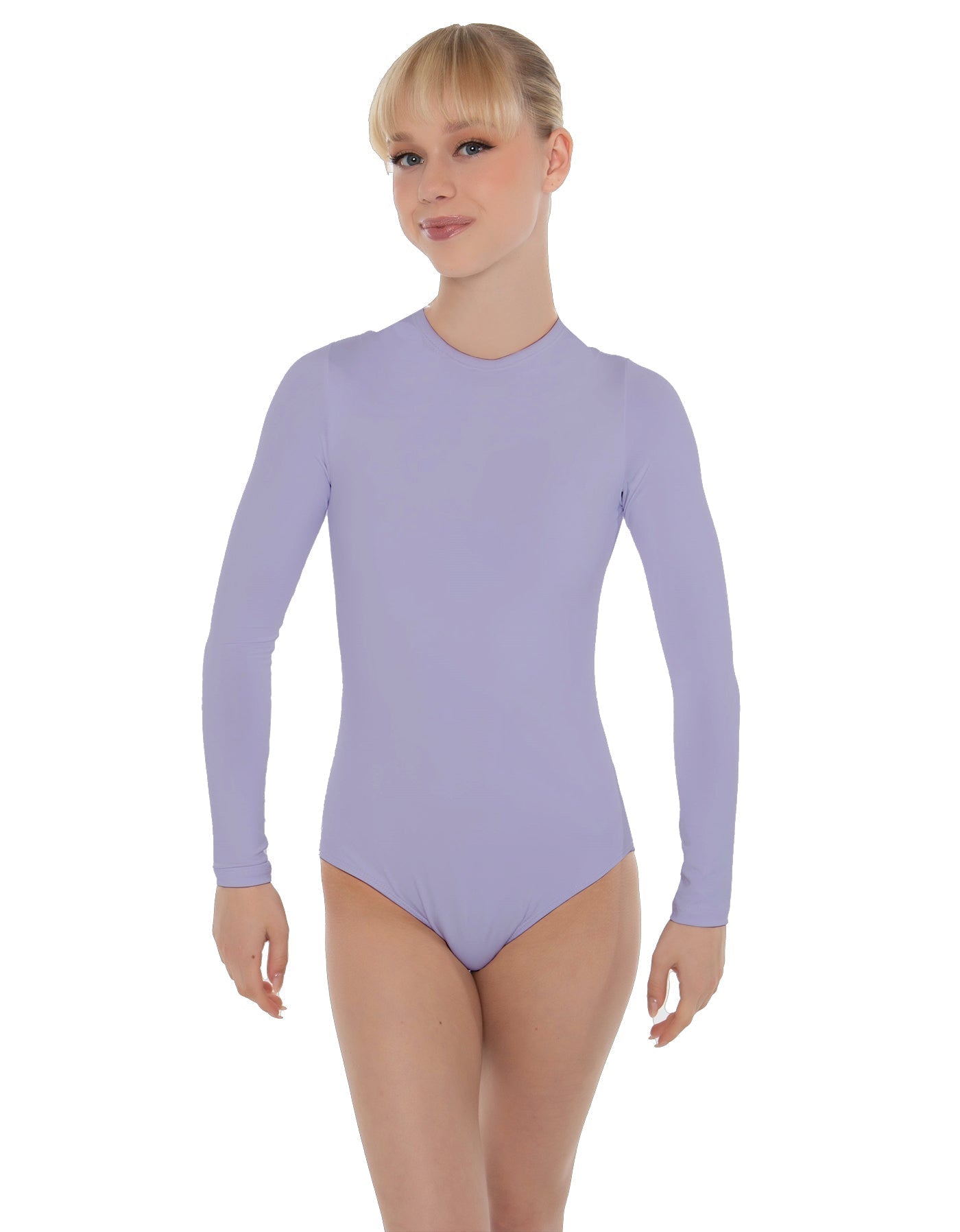 Solid Lycra LS Keyhole Leotard