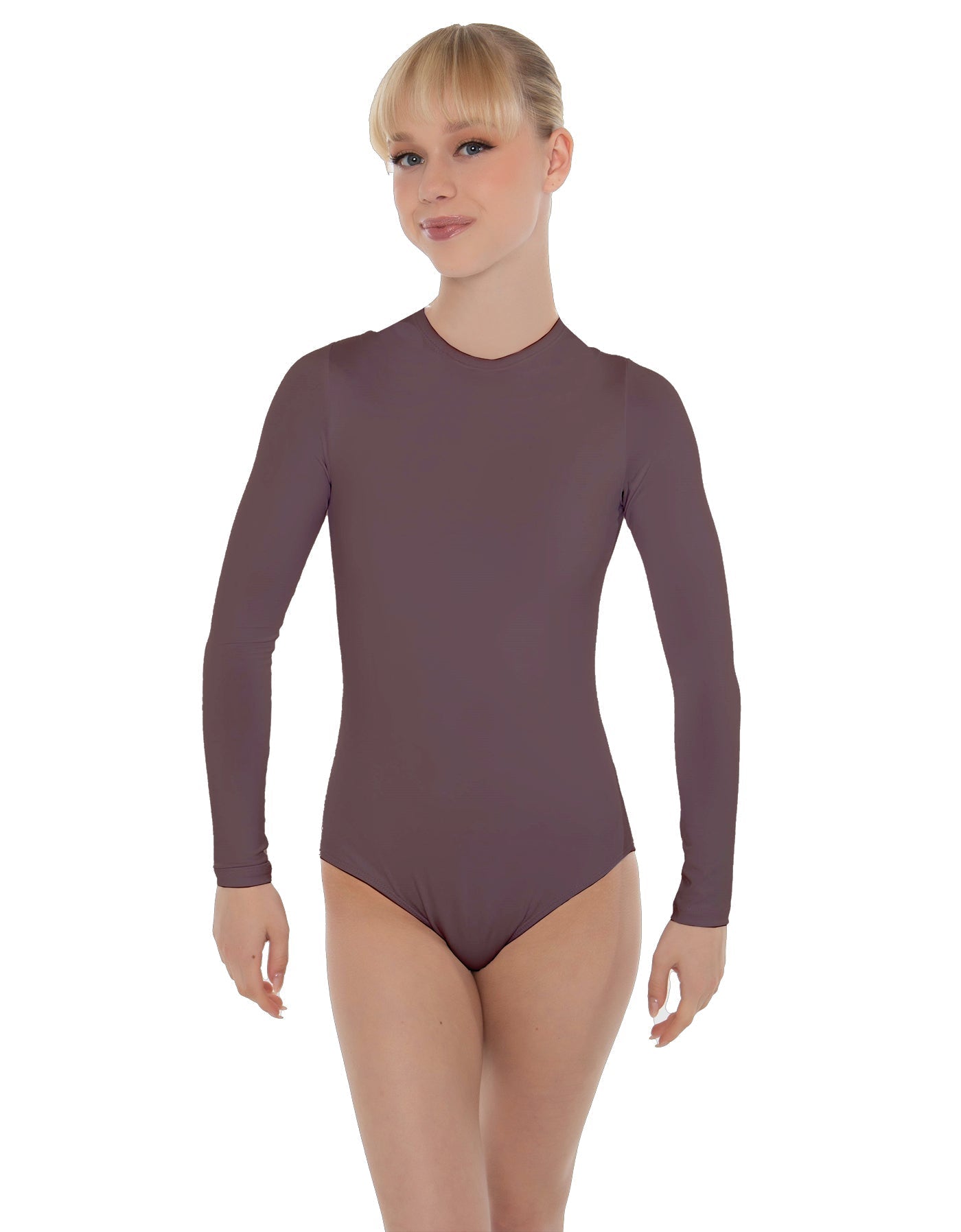 Solid Lycra LS Keyhole Leotard