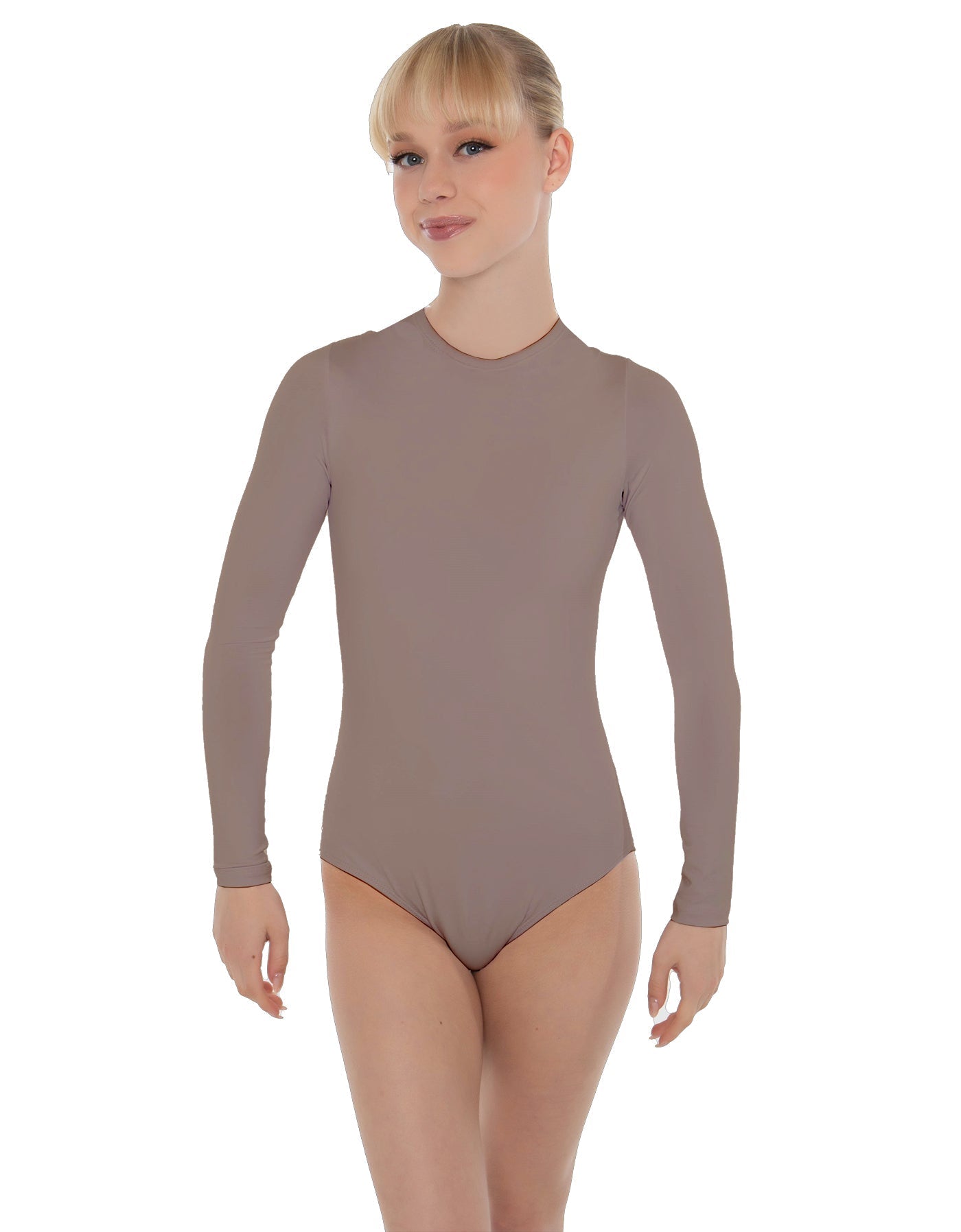 Solid Lycra LS Keyhole Leotard