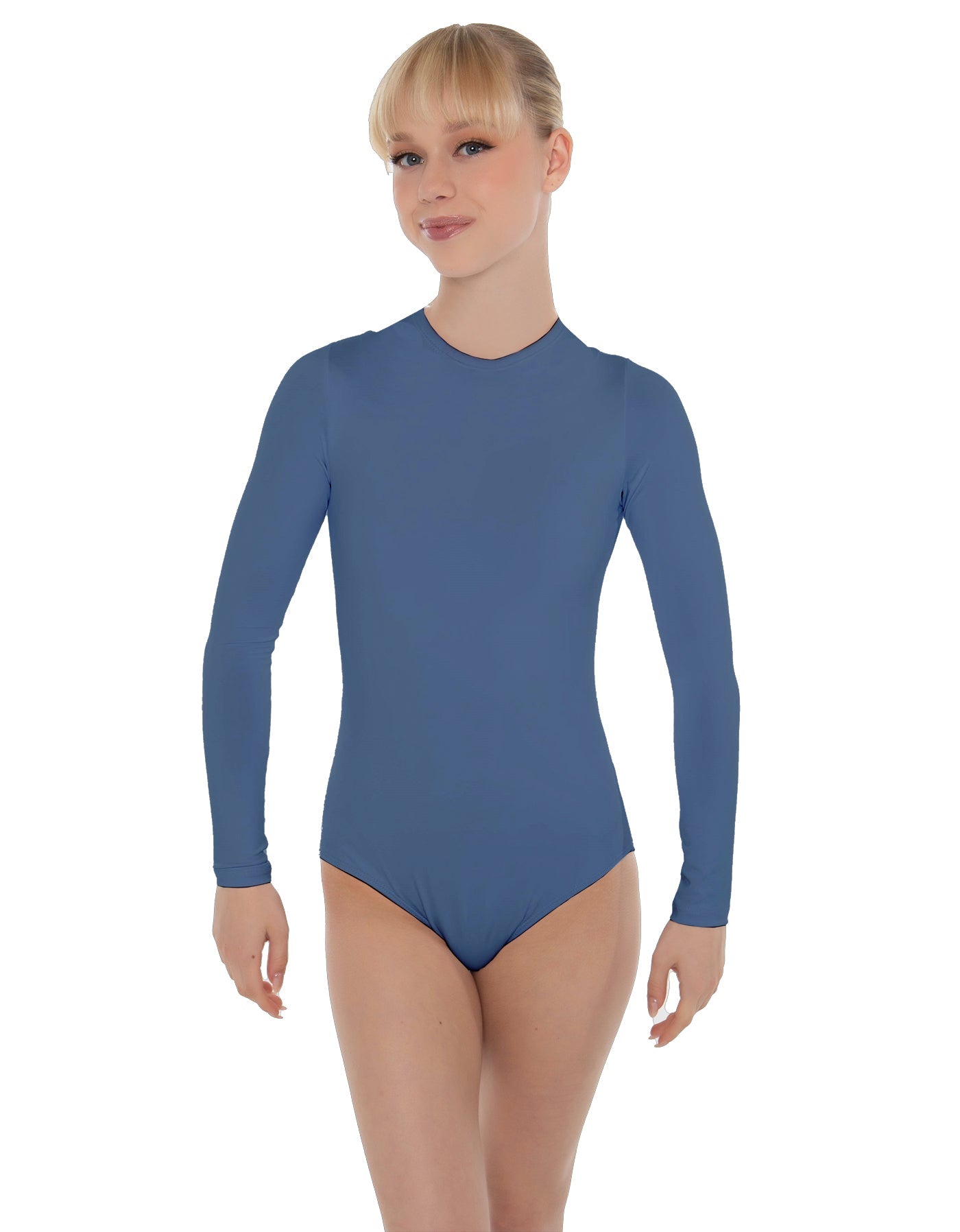 Solid Lycra LS Keyhole Leotard