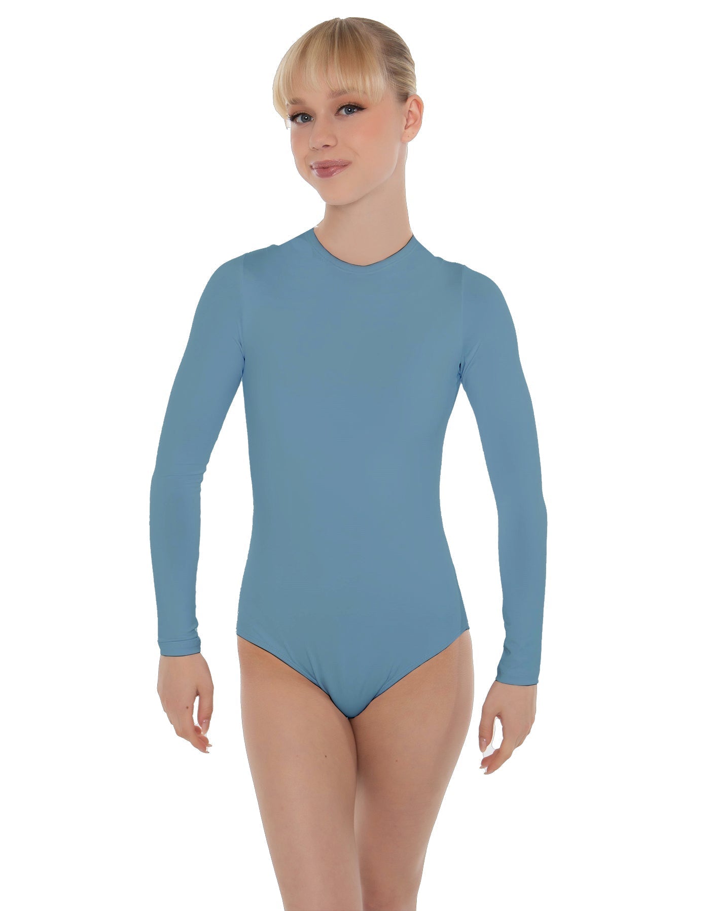 Solid Lycra LS Keyhole Leotard