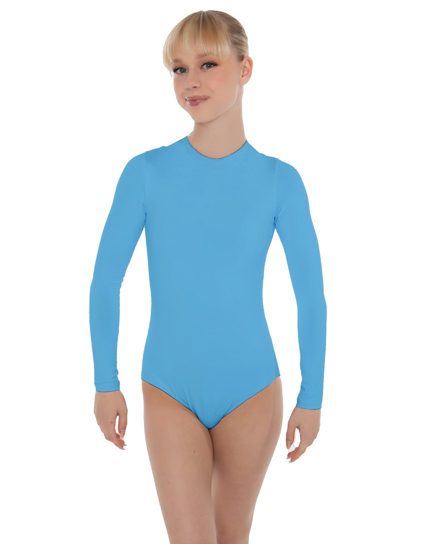 Solid Lycra LS Keyhole Leotard