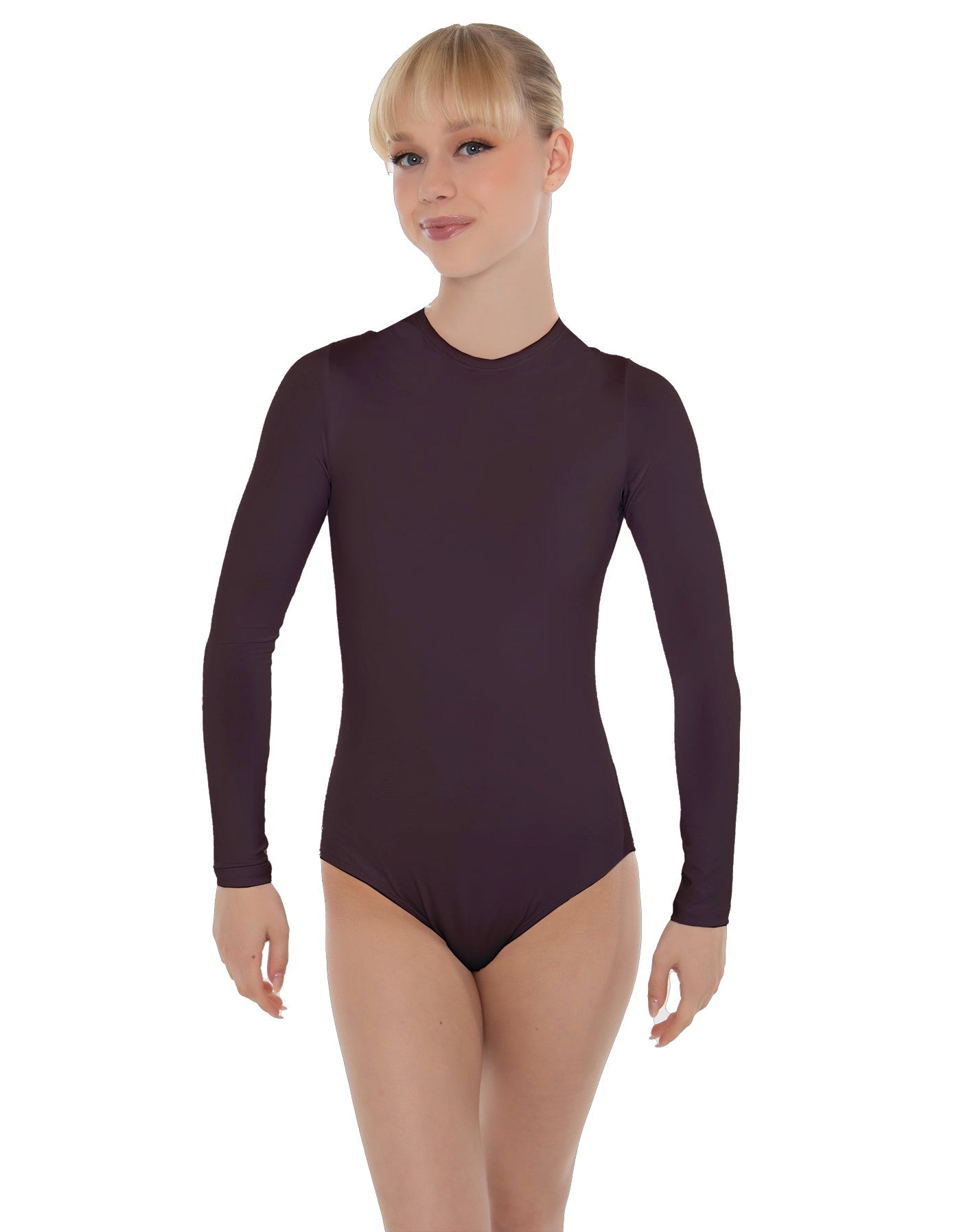 Solid Lycra LS Keyhole Leotard