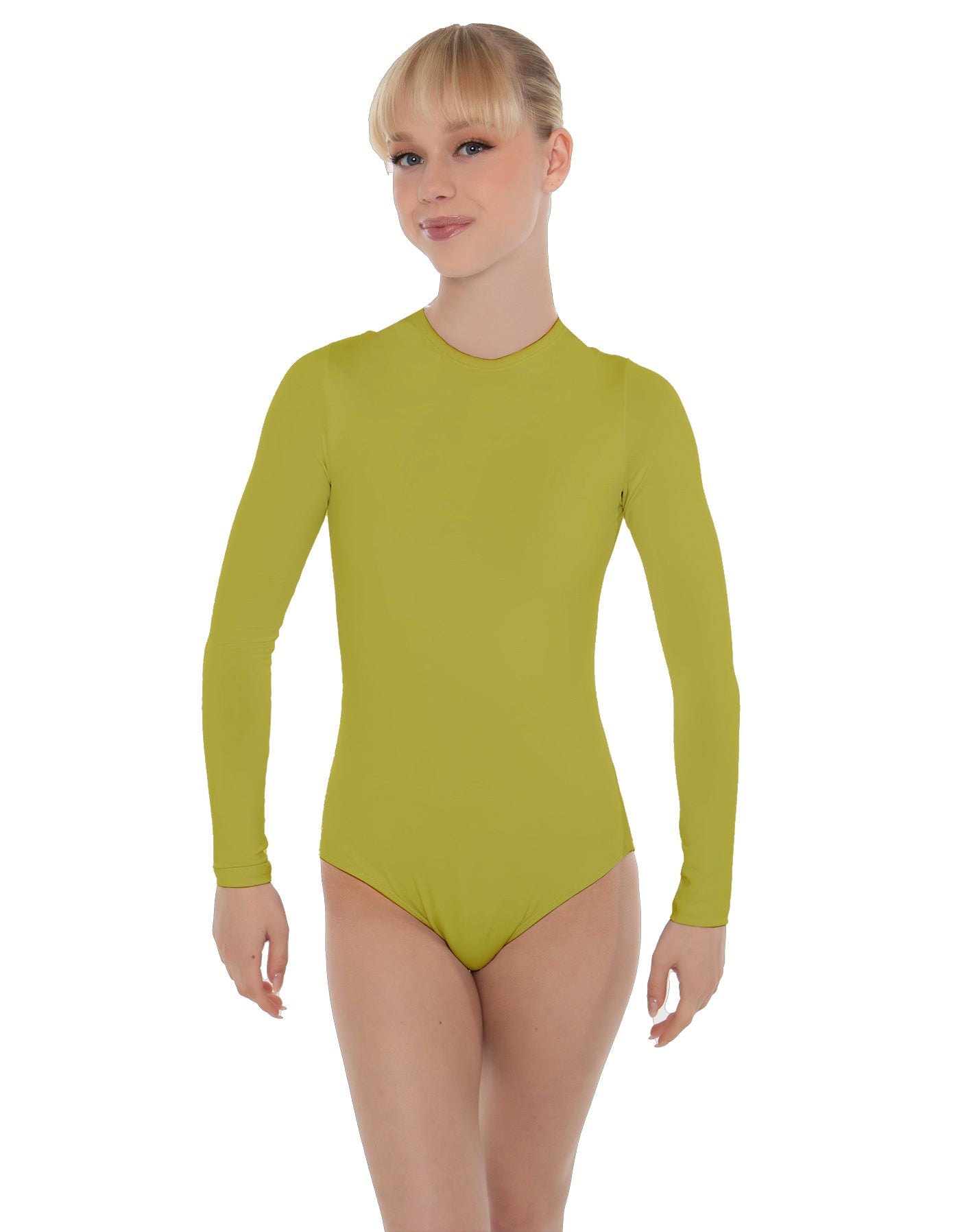 Solid Lycra LS Keyhole Leotard
