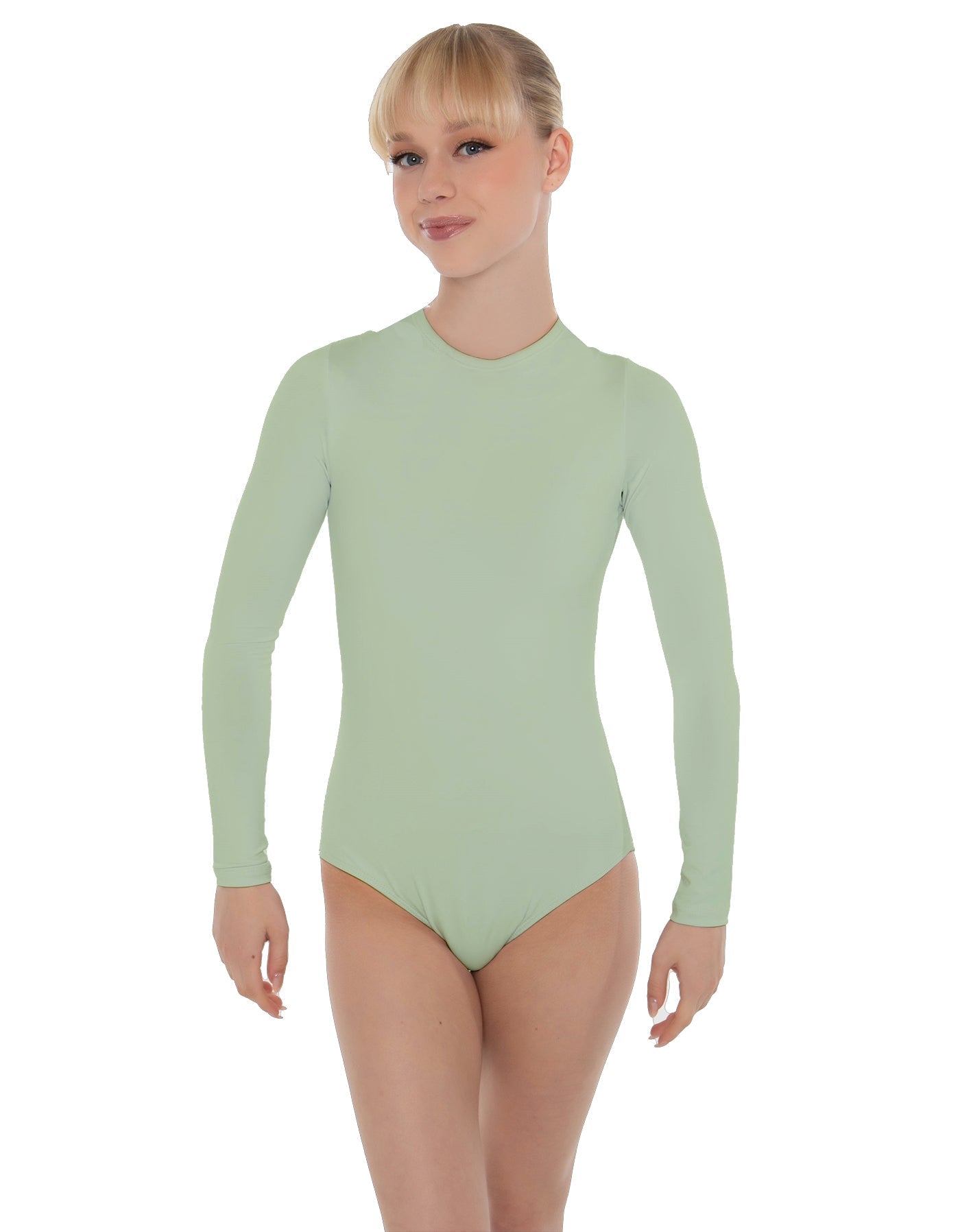 Solid Lycra LS Keyhole Leotard